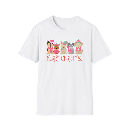 Merry Christmas Dogs T-Shirt — Cute Holiday Puppies Graphic Tee
