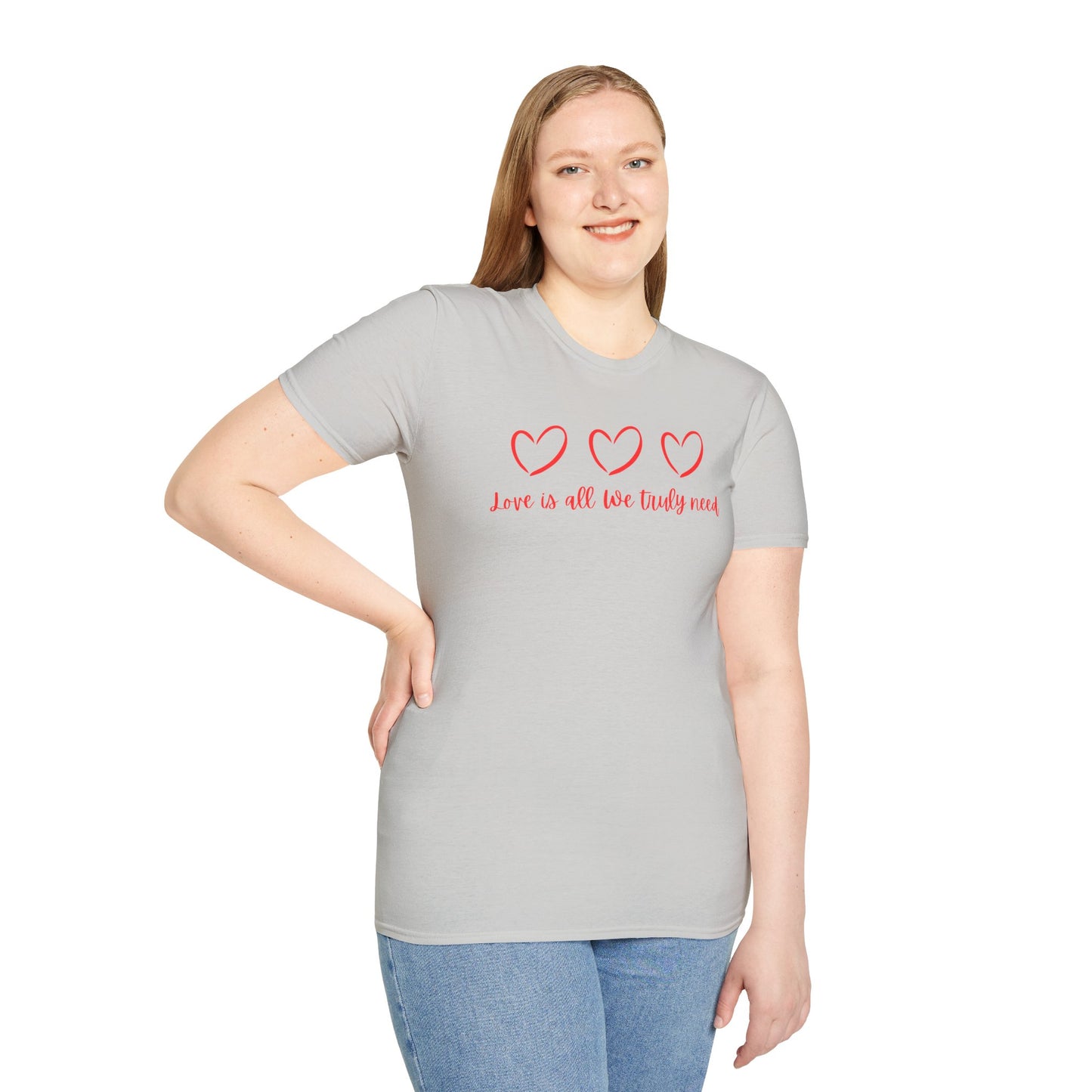 Love is All We Truly Need Heart Graphic Tee