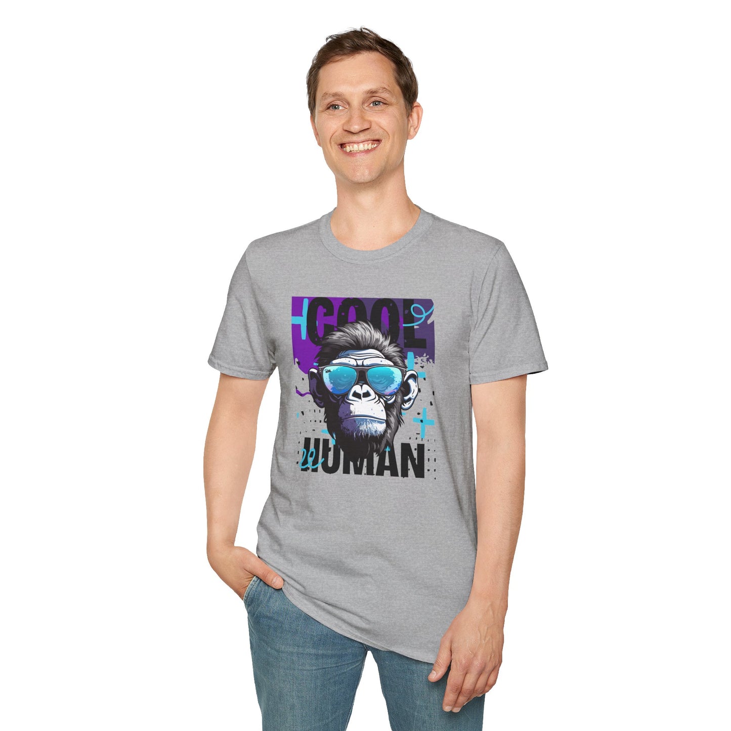 Cool Human Sassy Chimp in Shades Graphic Unisex T-Shirt