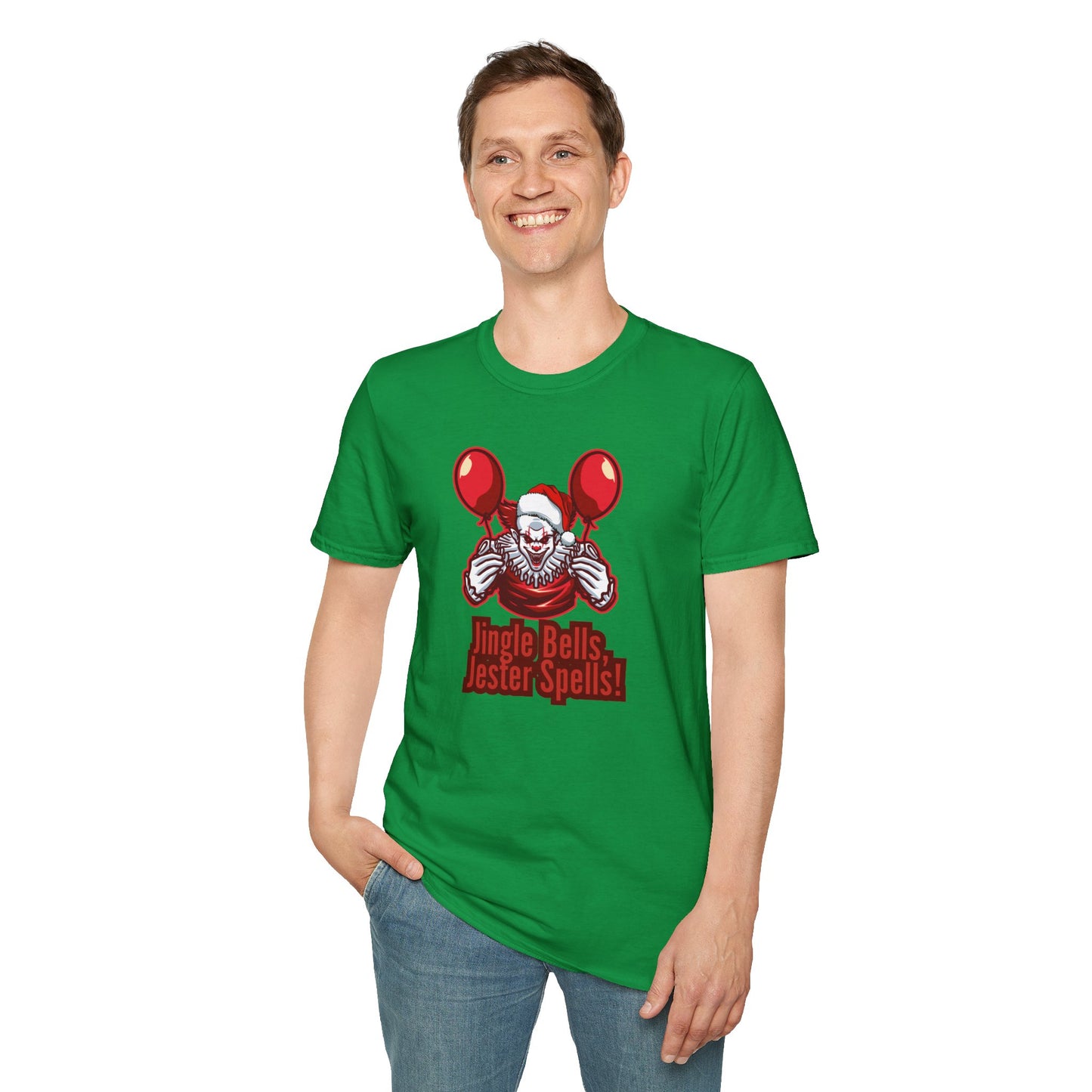 Evil Clown Christmas Jingle Bells, Jester Spells  Unisex Shirt