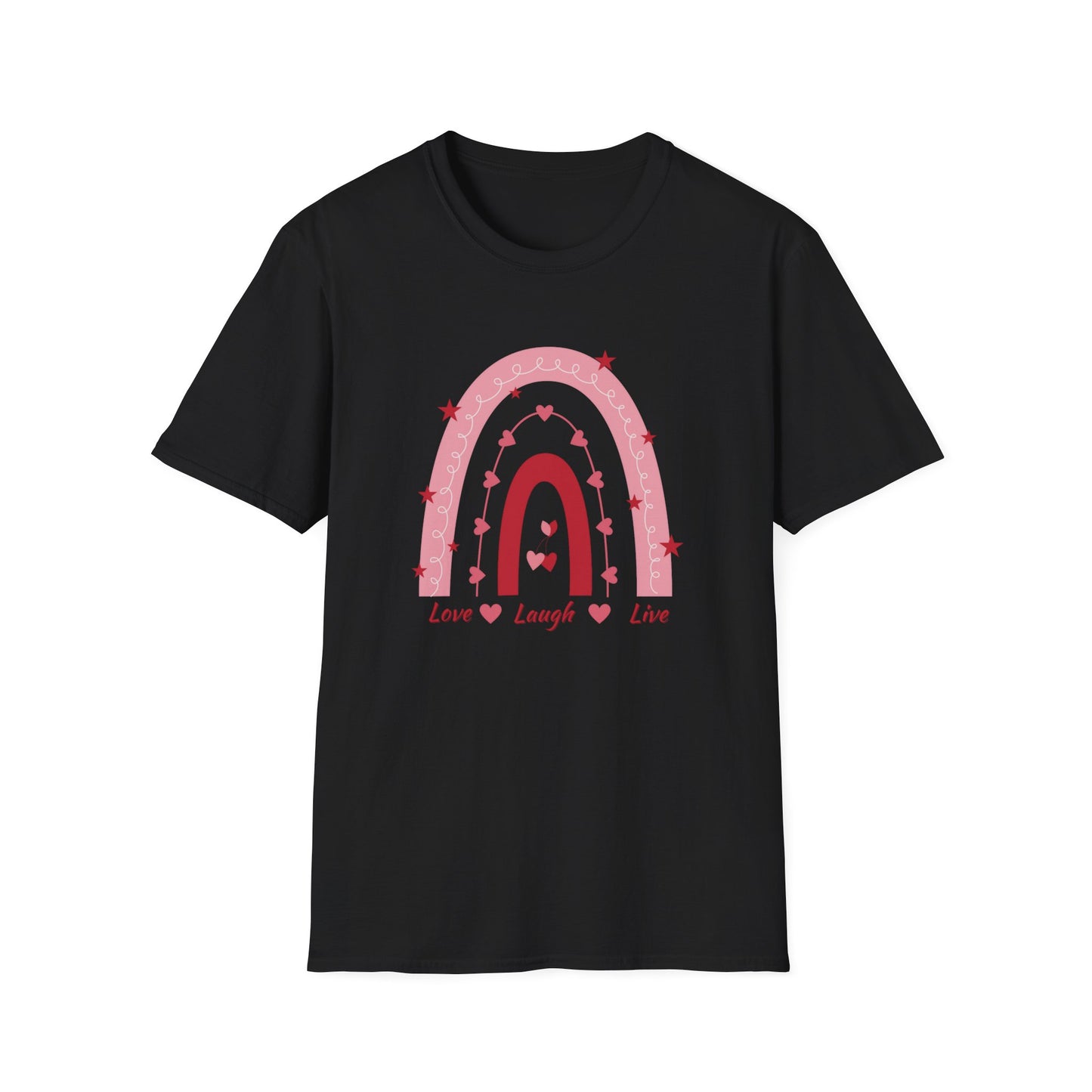 Love Laugh Live Rainbow Graphic Tee