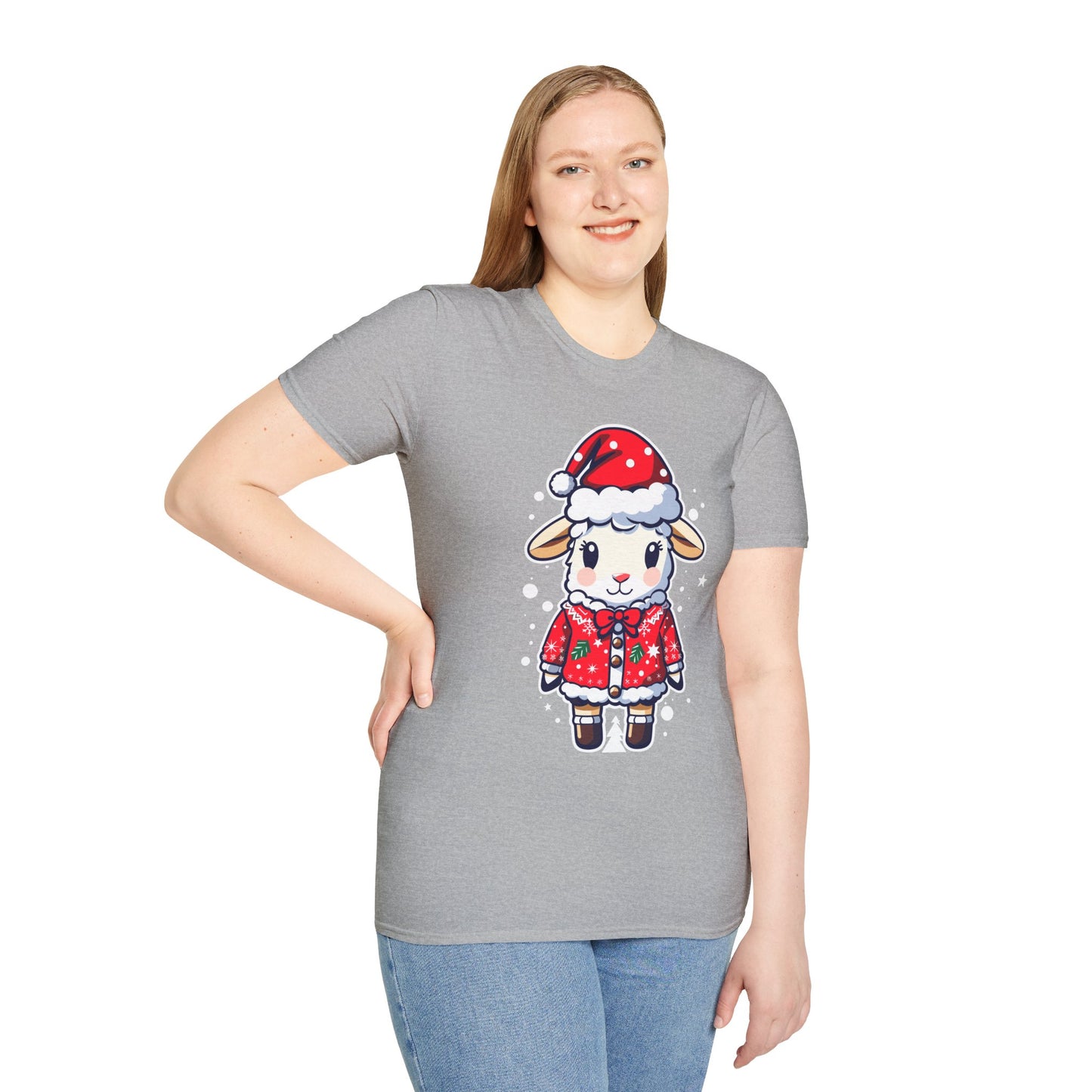 Merry & Bright: Cute Lamb in Holiday Style Tee