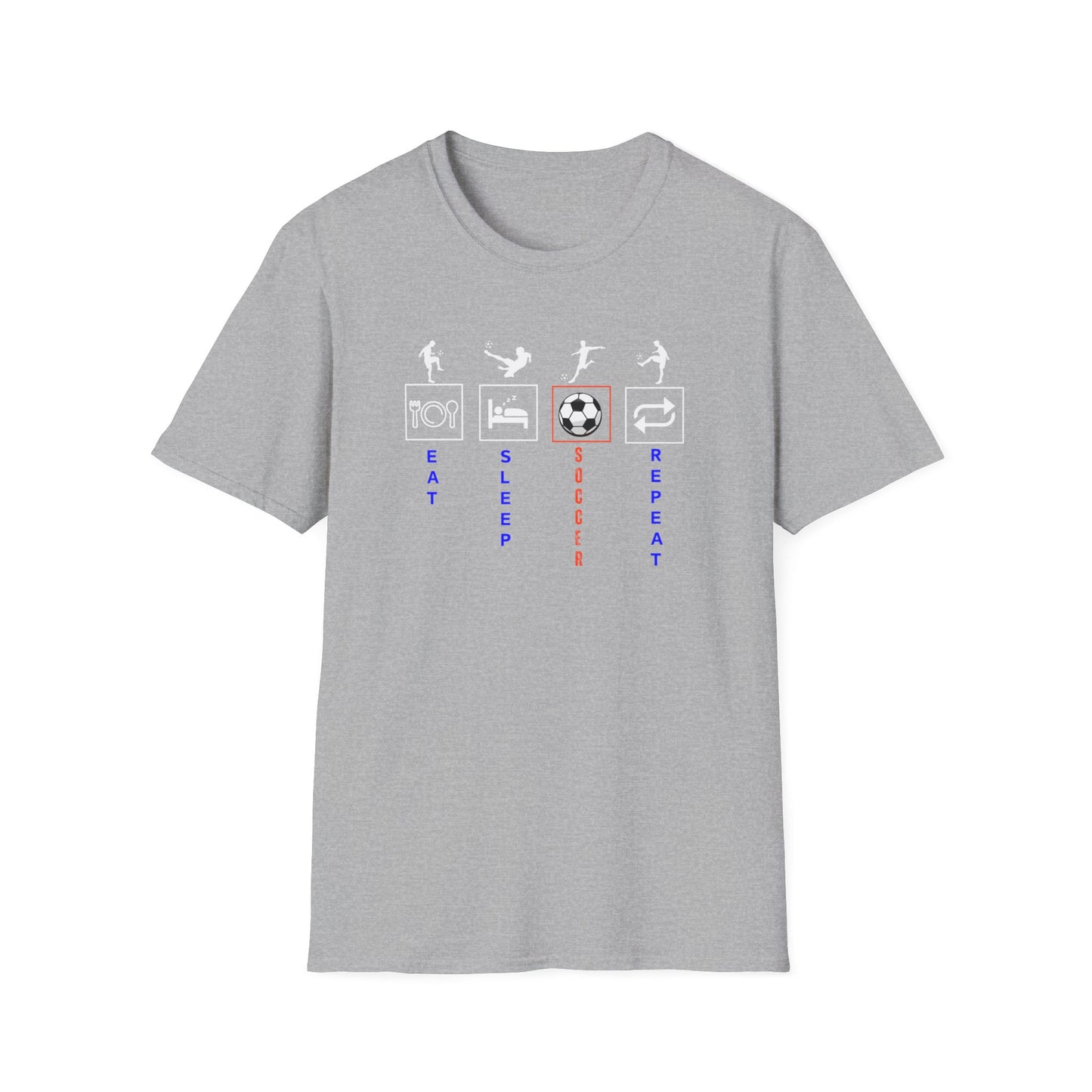 Eat Sleep Soccer Repeat Unisex Softstyle T-Shirt