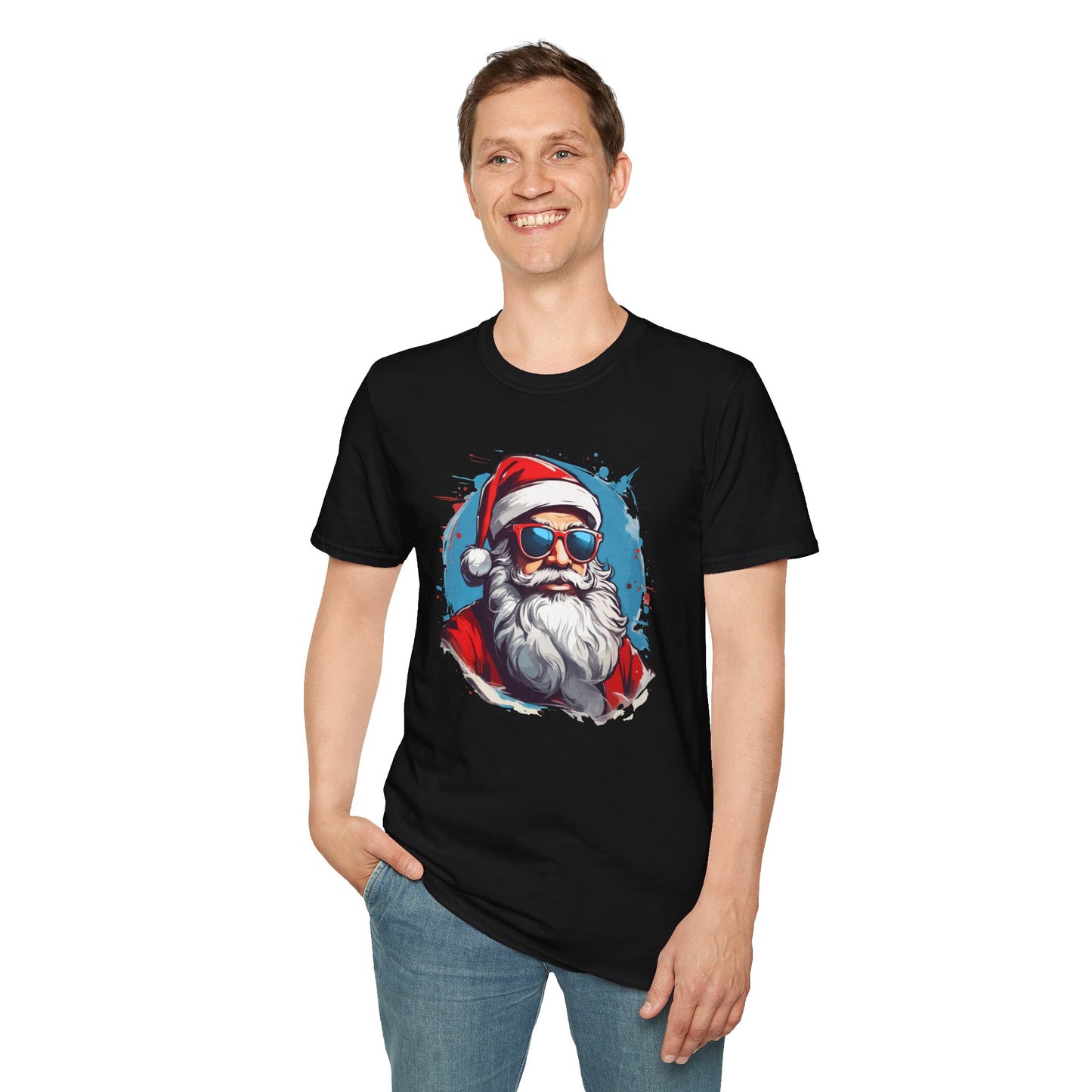 Cool Santa Sunglasses Graphic Unisex Tee