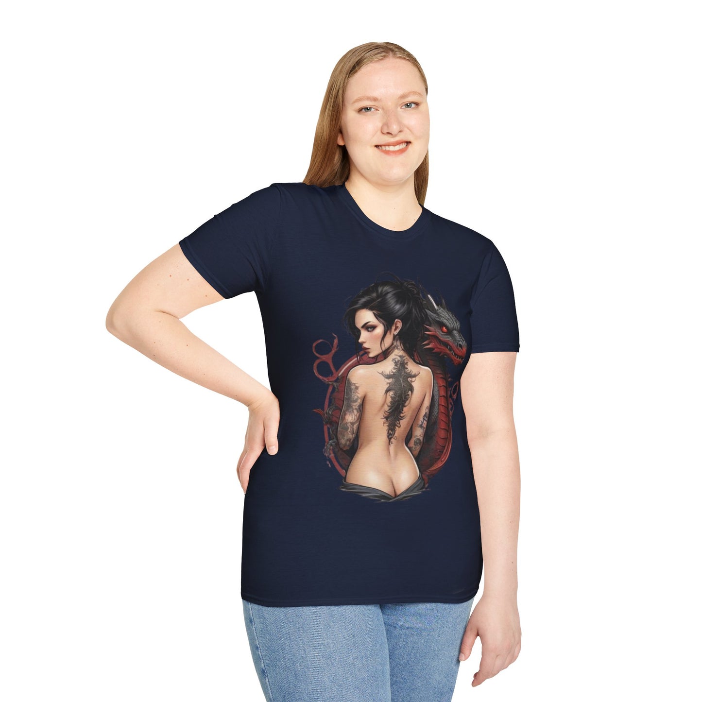 Mythical Bonds Dragon & Woman Unisex Tee