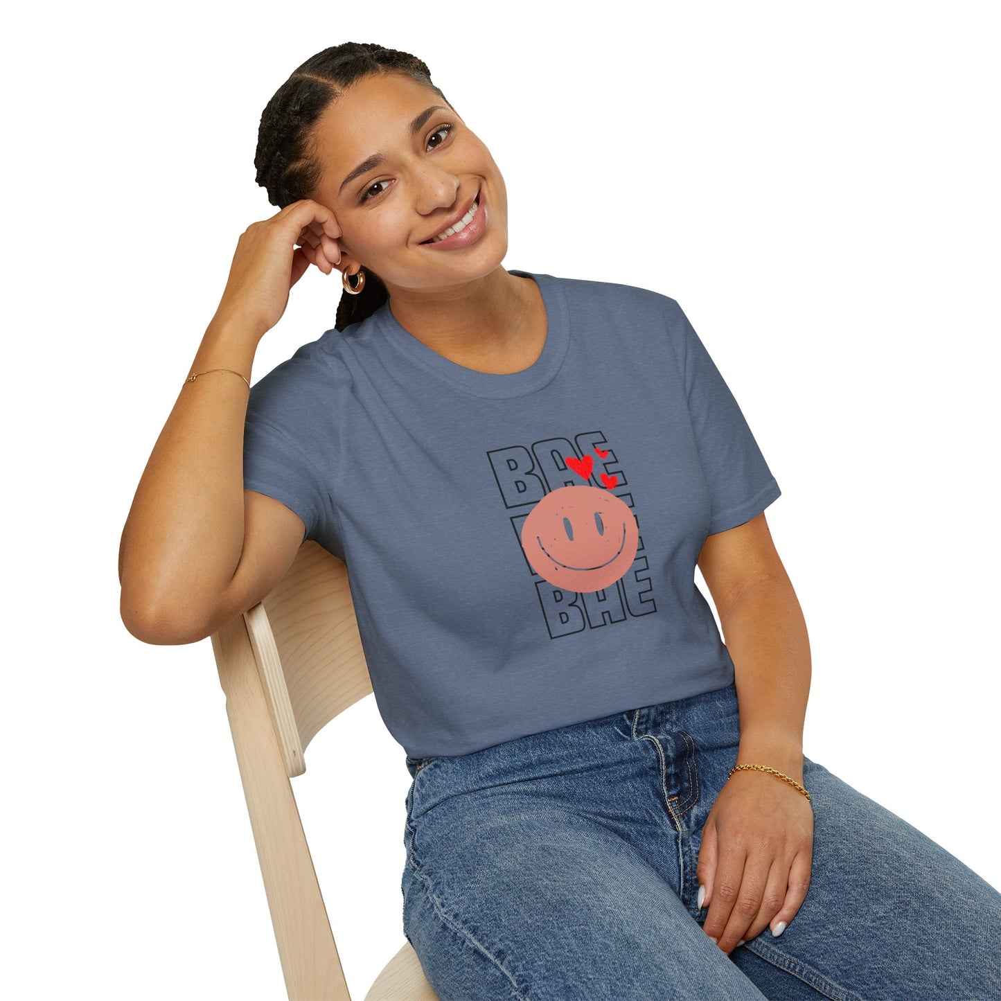 BAE Vibes Happy Face Graphic T-Shirt