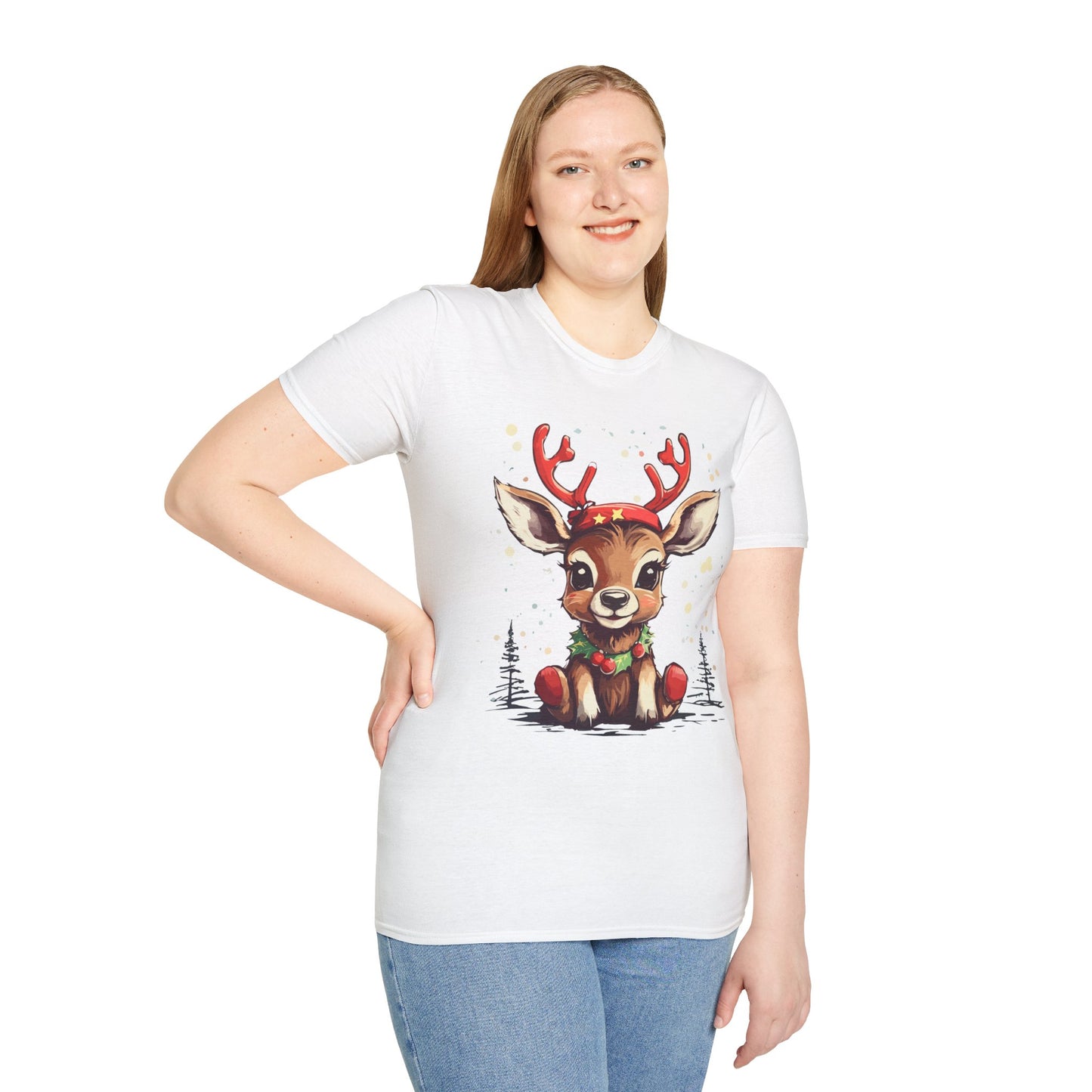 Cute Christmas Deer Holiday Cheer Tee