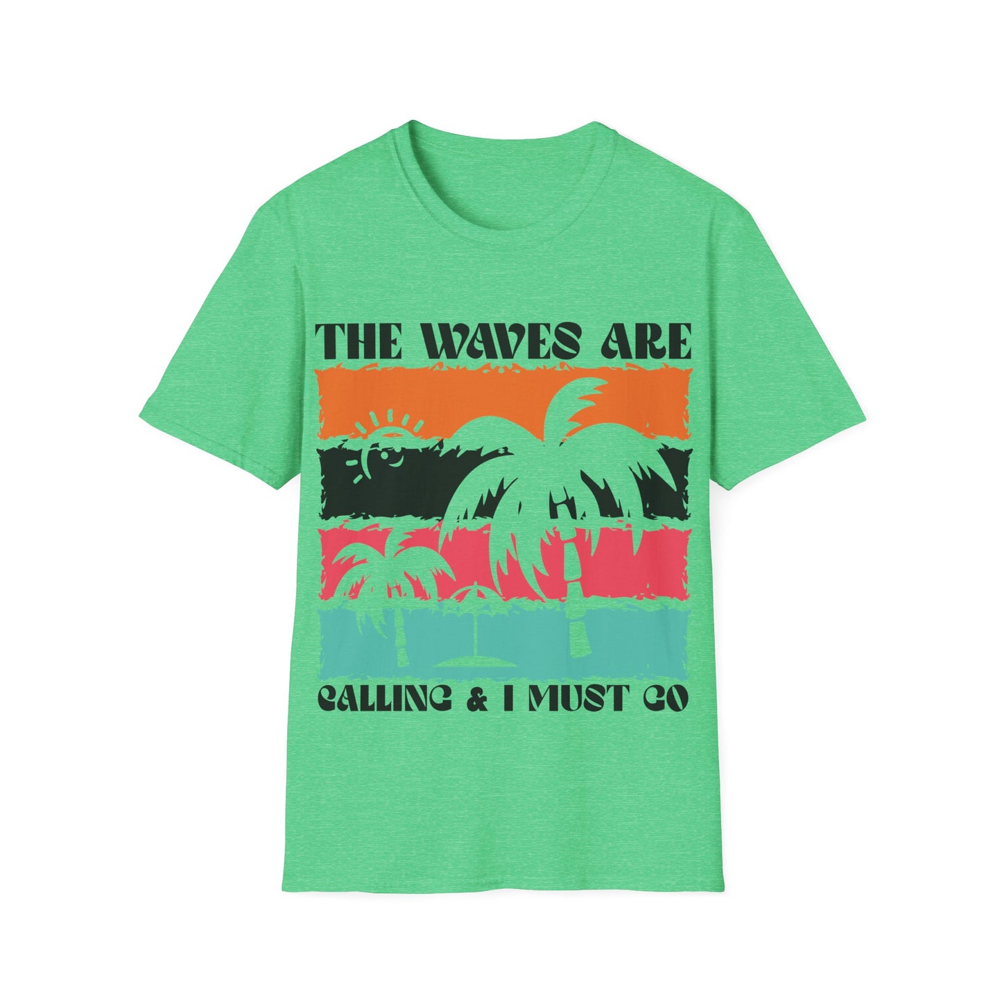 The Waves Are Calling T-Shirt – Retro Palm Beach Surf Tee