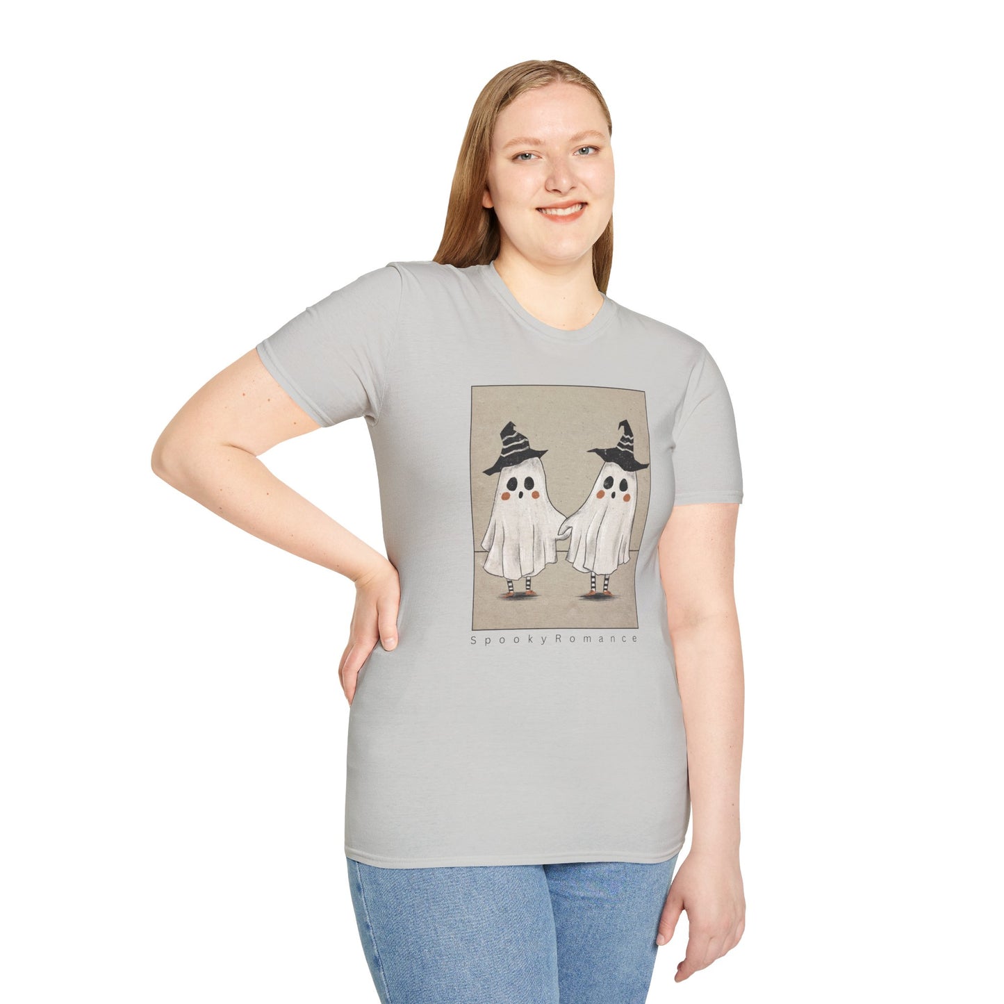 Spooky Romance Ghosts Together Unisex T-Shirt,