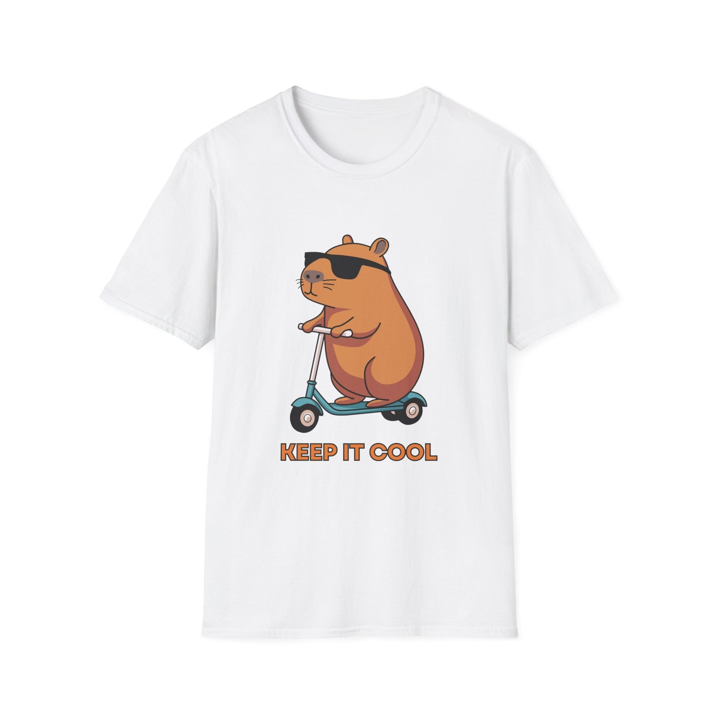 Capybara Keep It Cool Unisex Softstyle T-Shirt - Fun Graphic Tee for Animal Lovers