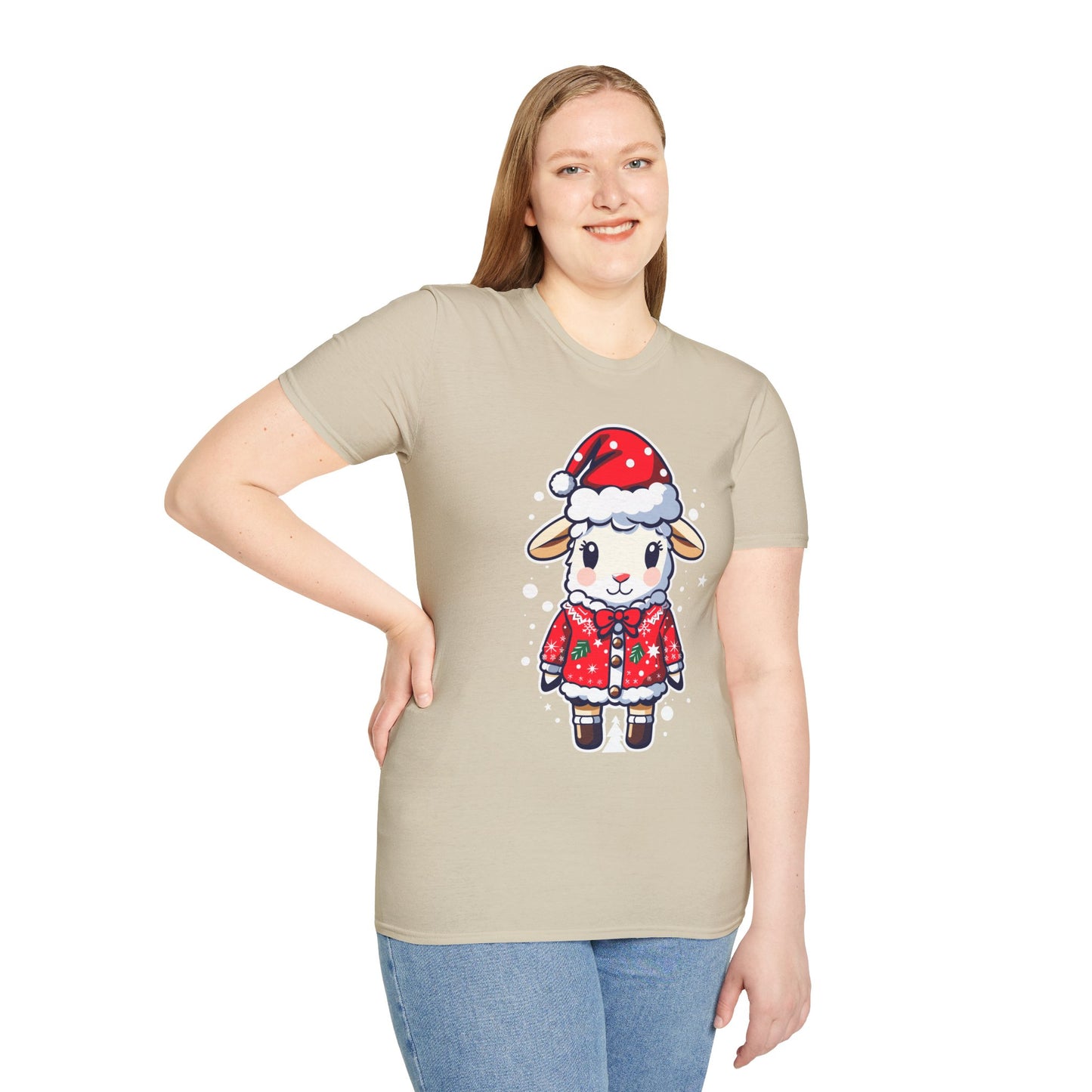 Merry & Bright: Cute Lamb in Holiday Style Tee