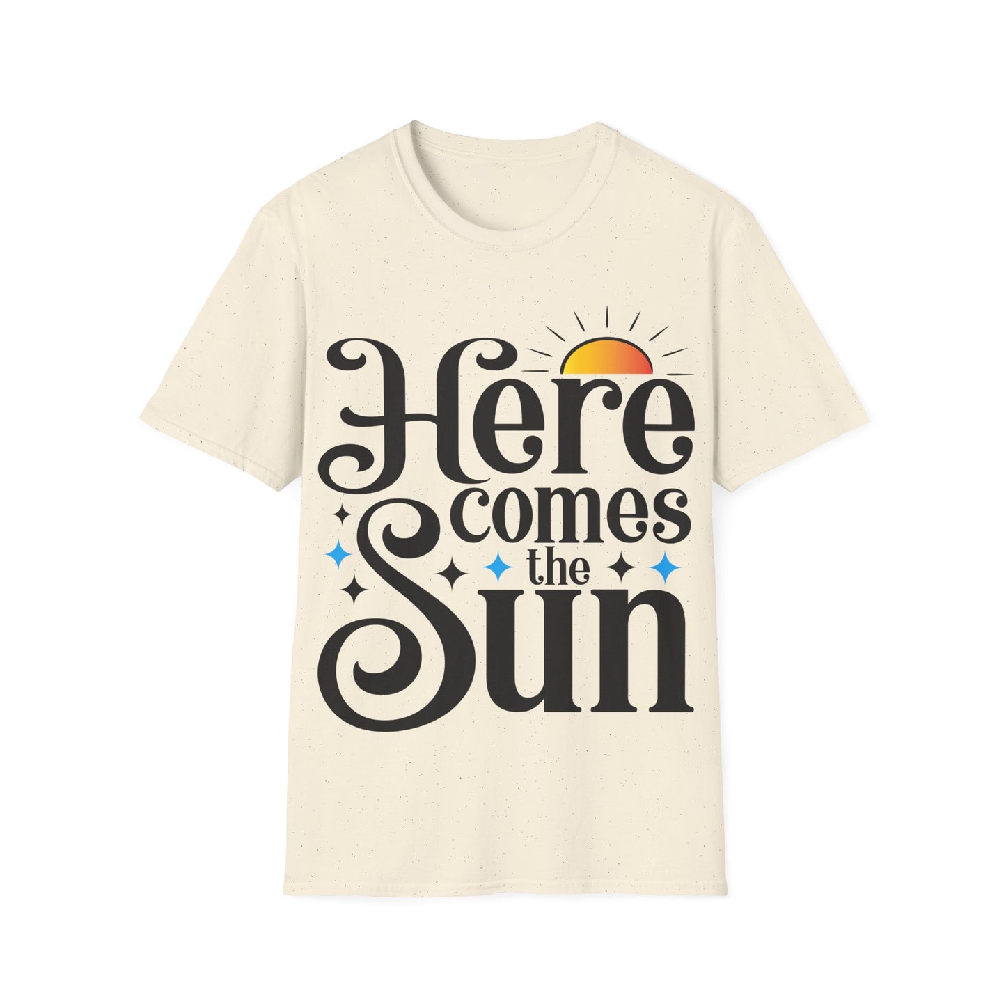 Here Comes the Sun T-Shirt — Retro Sunrise Graphic Tee