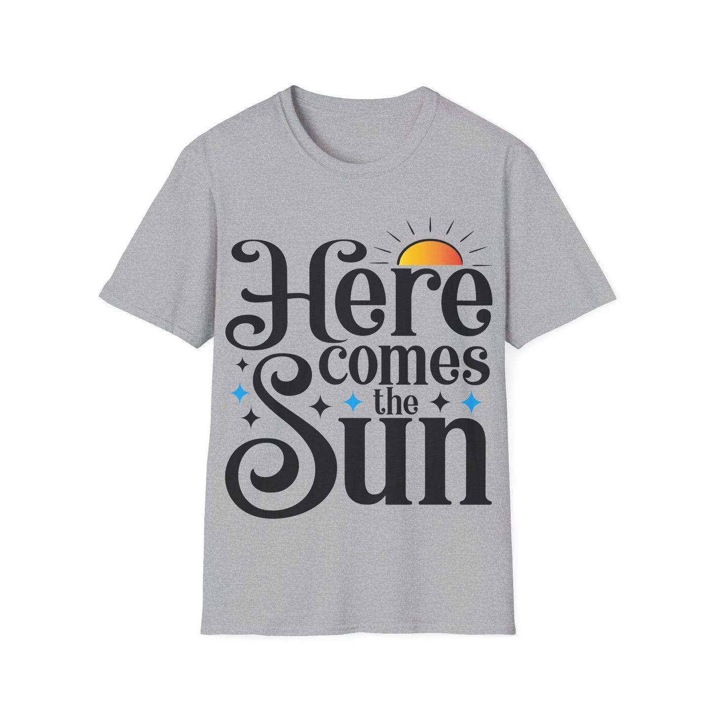 Here Comes the Sun T-Shirt — Retro Sunrise Graphic Tee