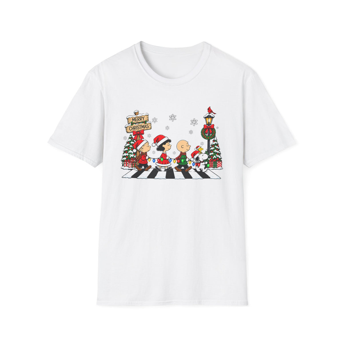 Christmas Beatles Abbey Road Graphic T-Shirt