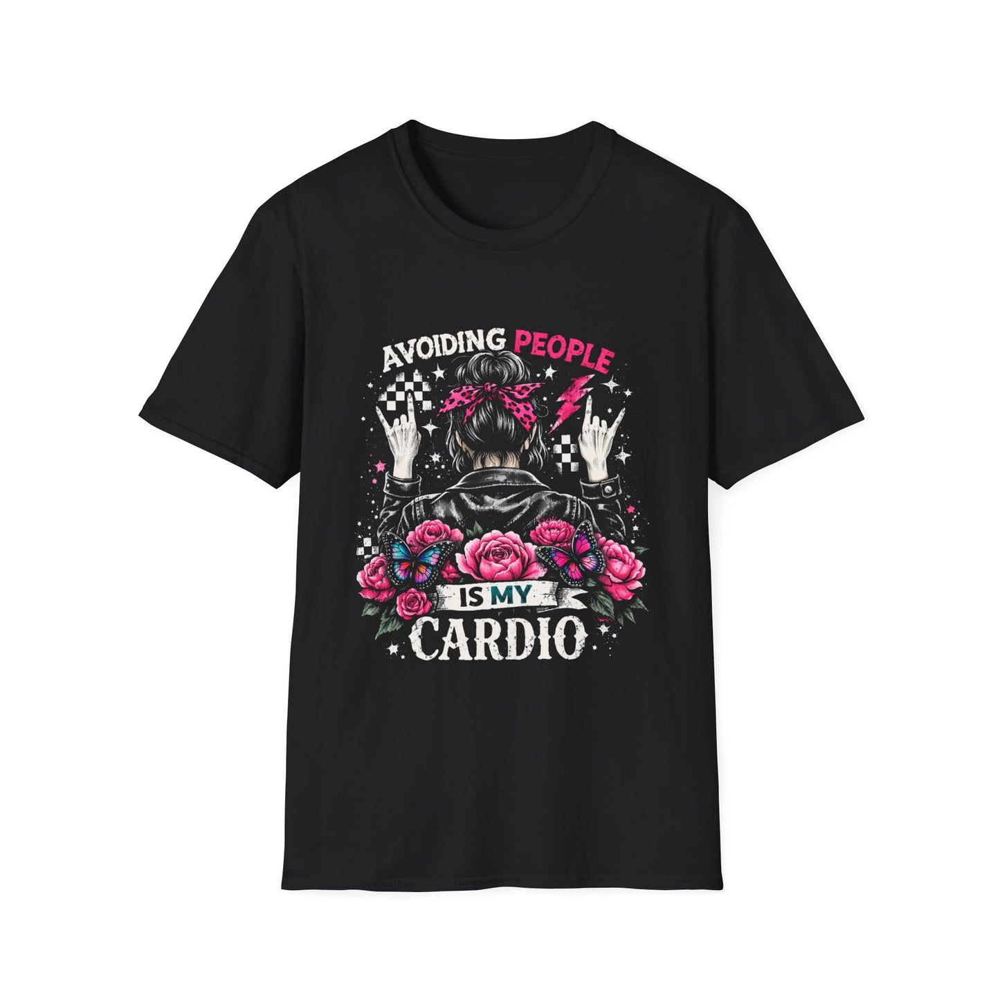 Avoiding People Is My Cardio T-Shirt – Funny Introvert Graphic Tee
