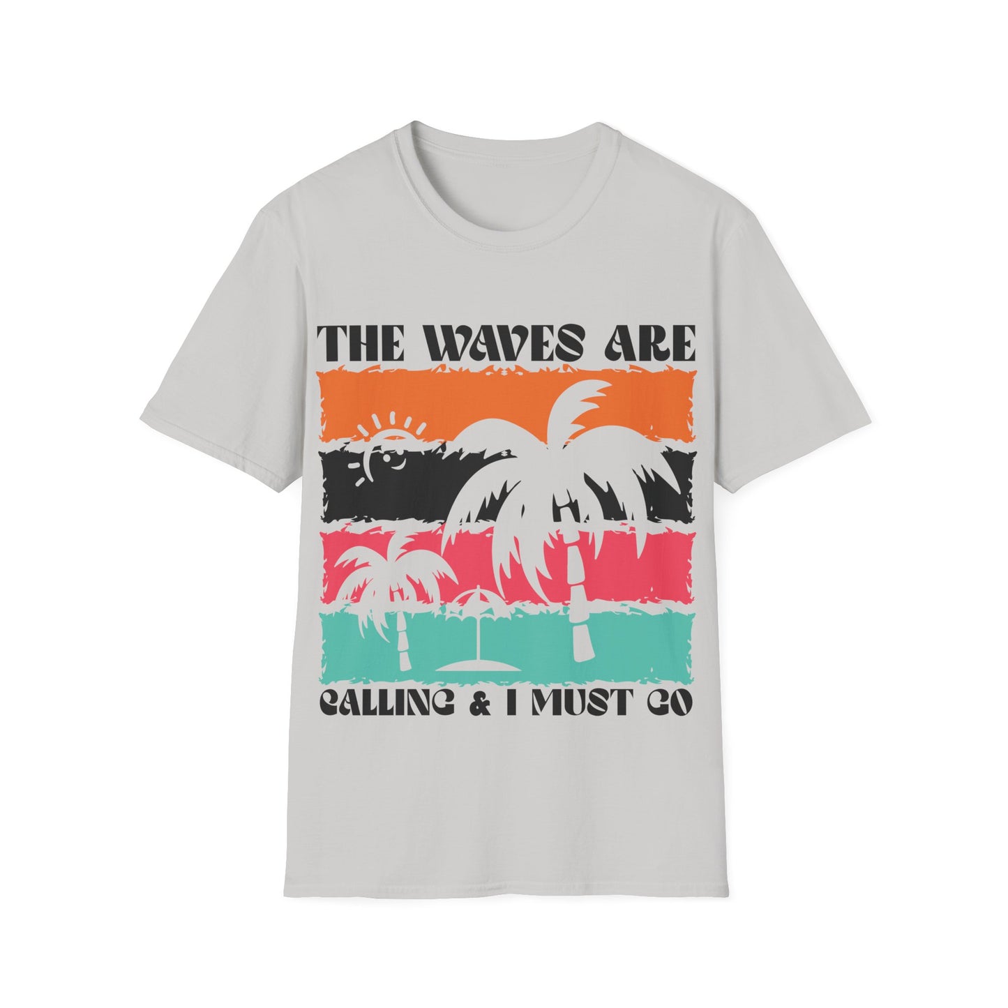 The Waves Are Calling T-Shirt – Retro Palm Beach Surf Tee