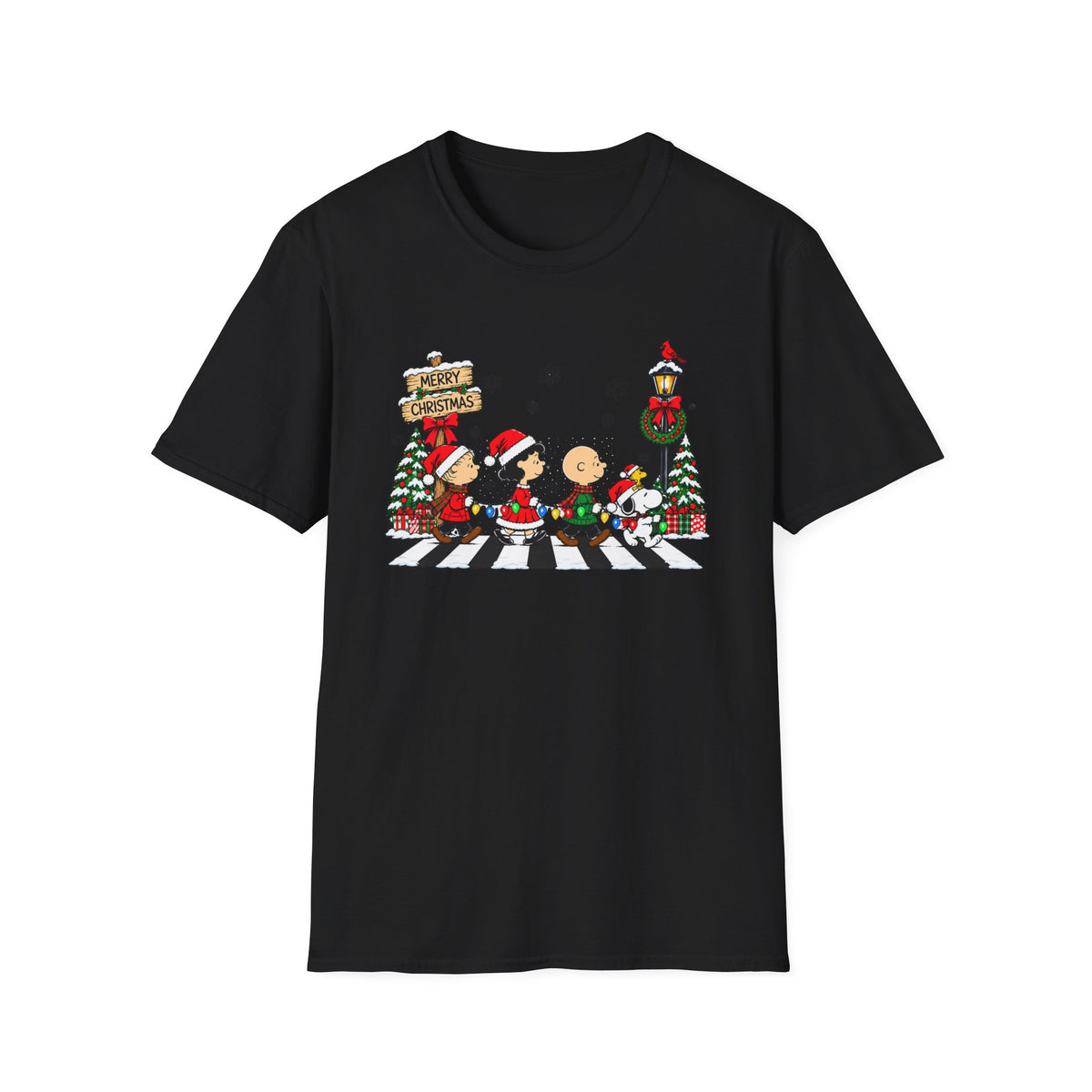Christmas Beatles Abbey Road Graphic T-Shirt