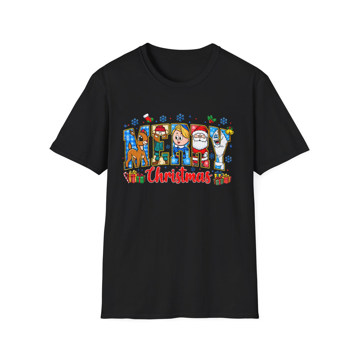 Merry Christmas Character Festive Holiday T-Shirt