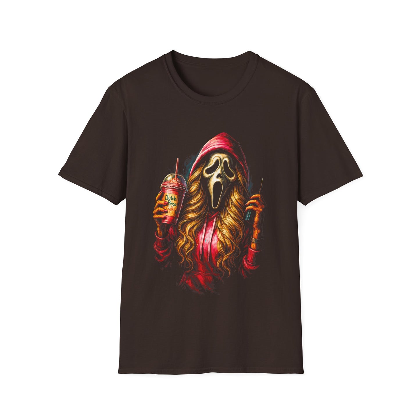 Spooky Mask Girl Hoodie Graphic T-Shirt
