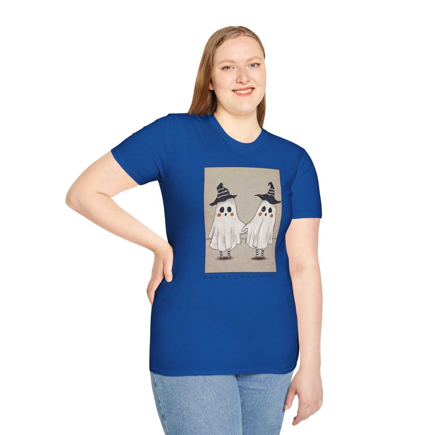 Spooky Romance Ghosts Together Unisex T-Shirt,