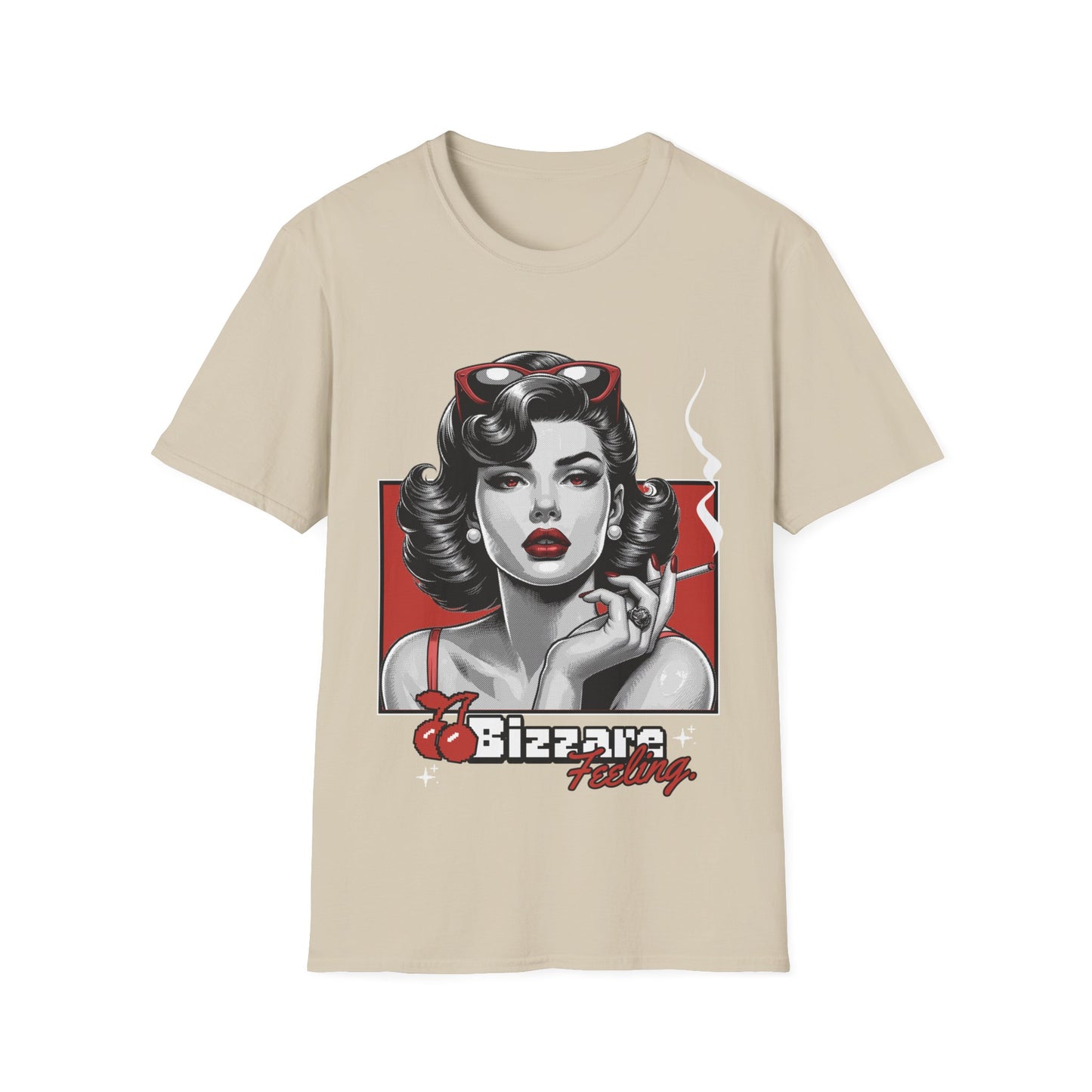 Retro Pin-Up Tee — "Bizarre Feeling" Graphic T-Shirt