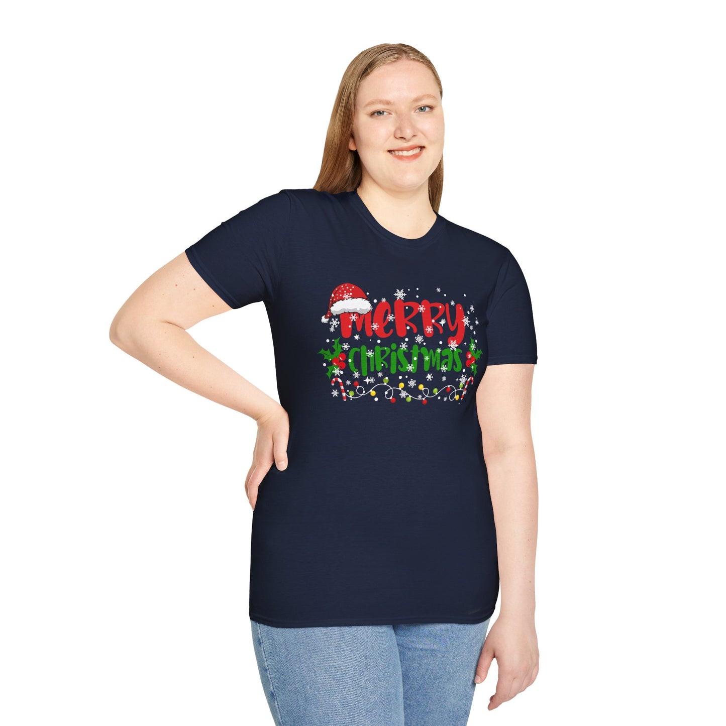 Merry Christmas Lights & Snow Magic  Unisex Tee