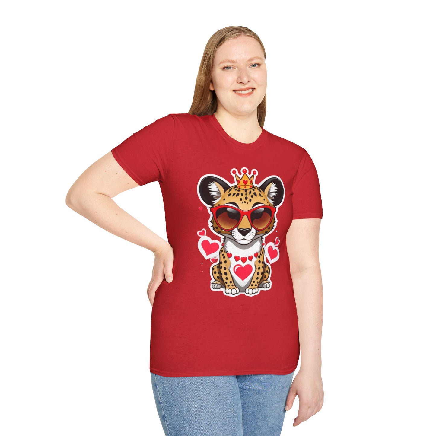 Stylin' Cheetah Sunglasses & Heart Vibes Tee