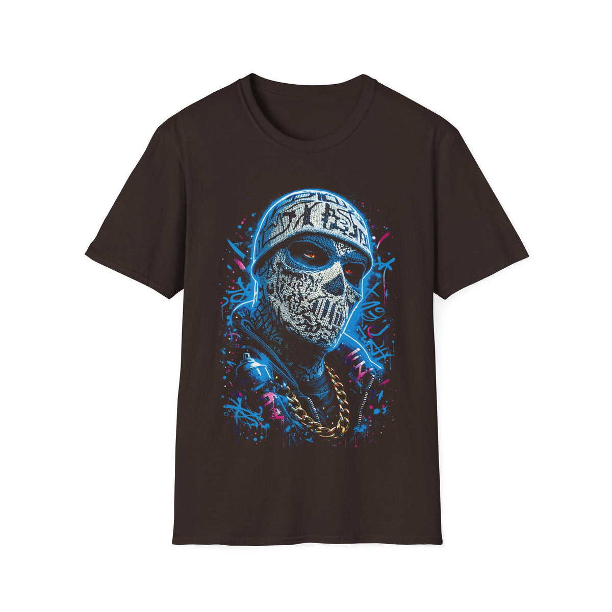 Masked Streetwear Graffiti T-Shirt