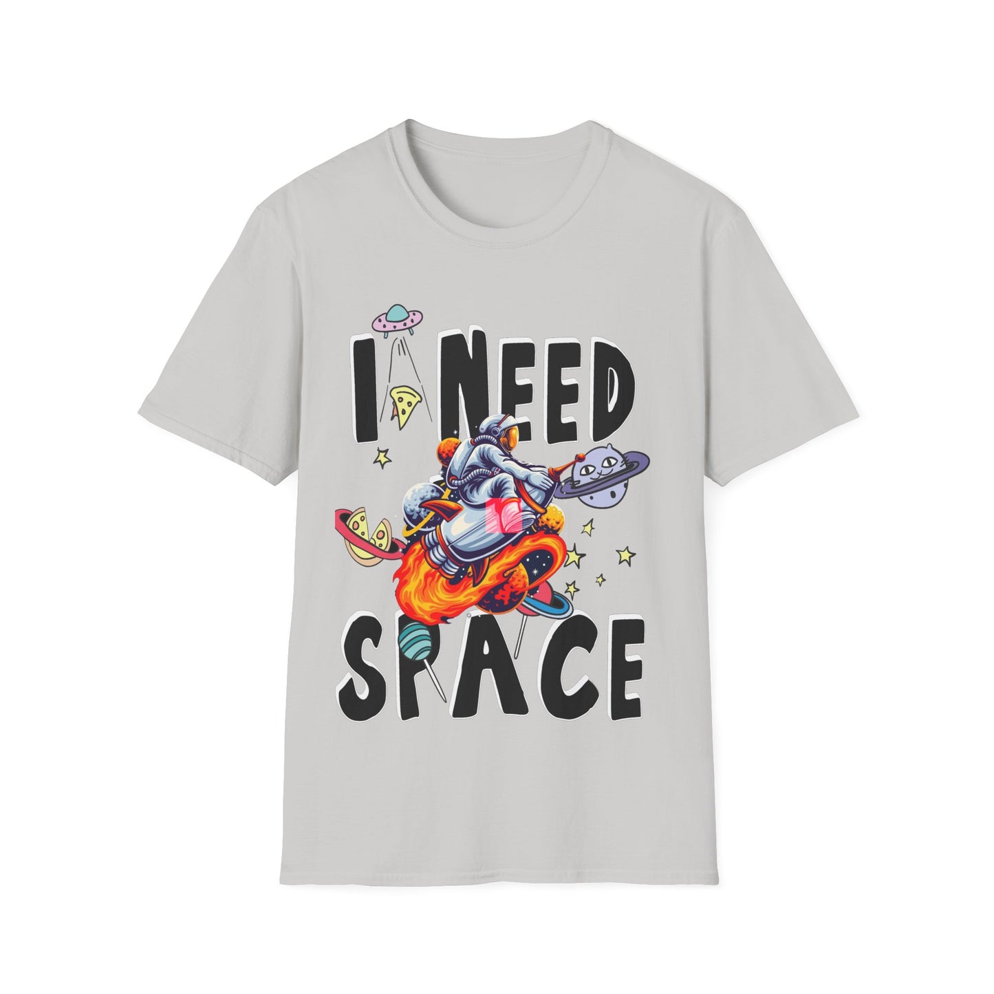 I Need Space Astronaut on a Rocket Unisex Tee