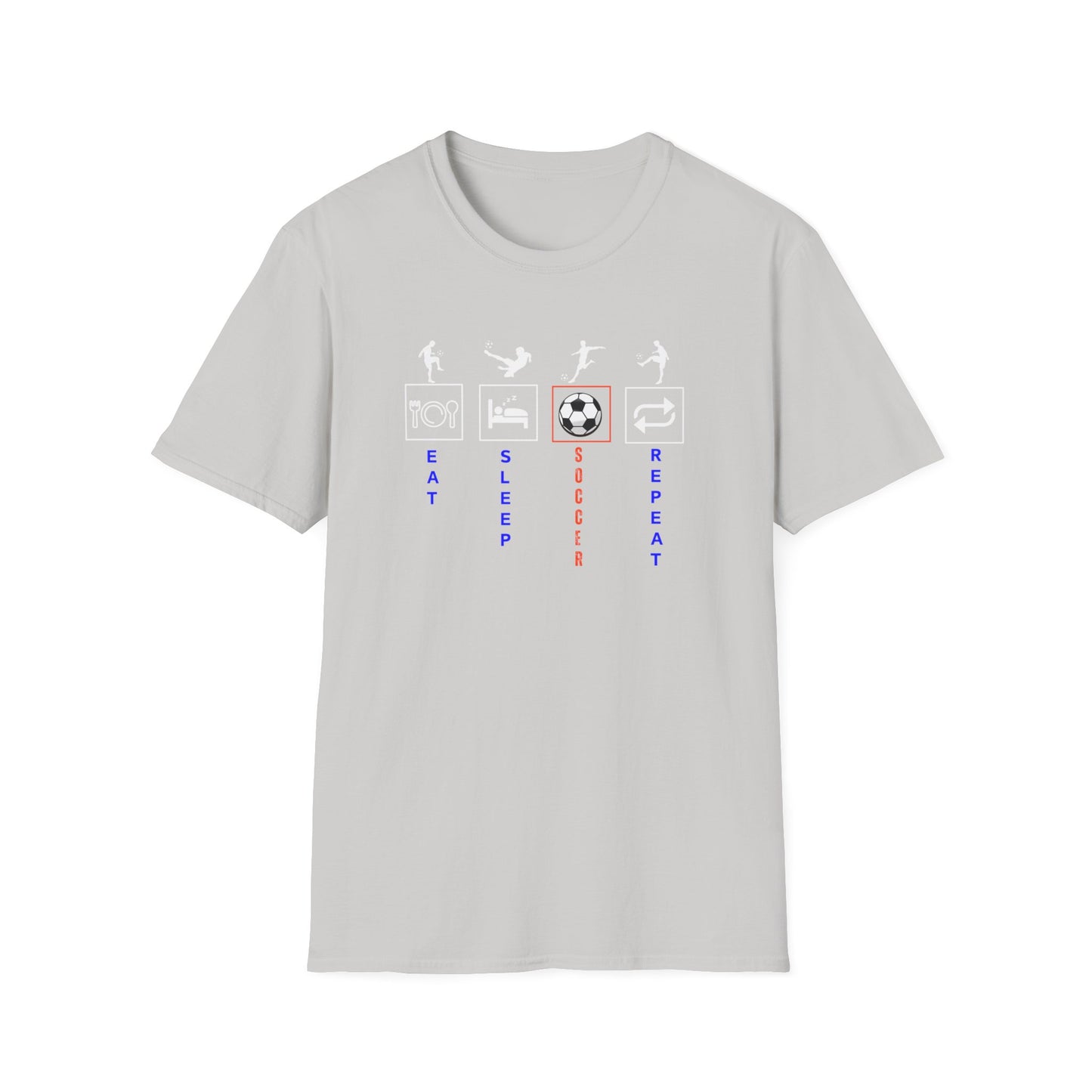 Eat Sleep Soccer Repeat Unisex Softstyle T-Shirt
