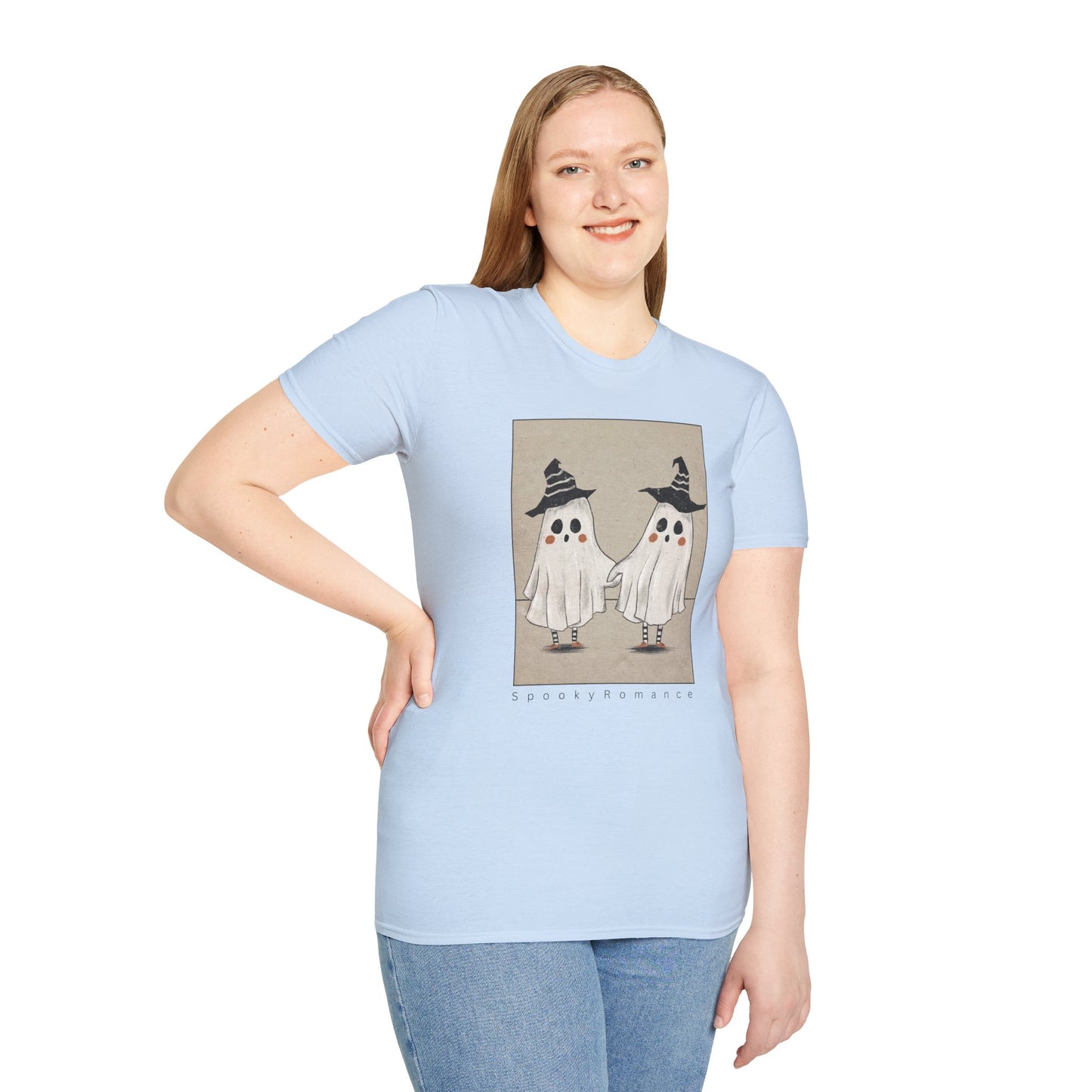 Spooky Romance Ghosts Together Unisex T-Shirt,