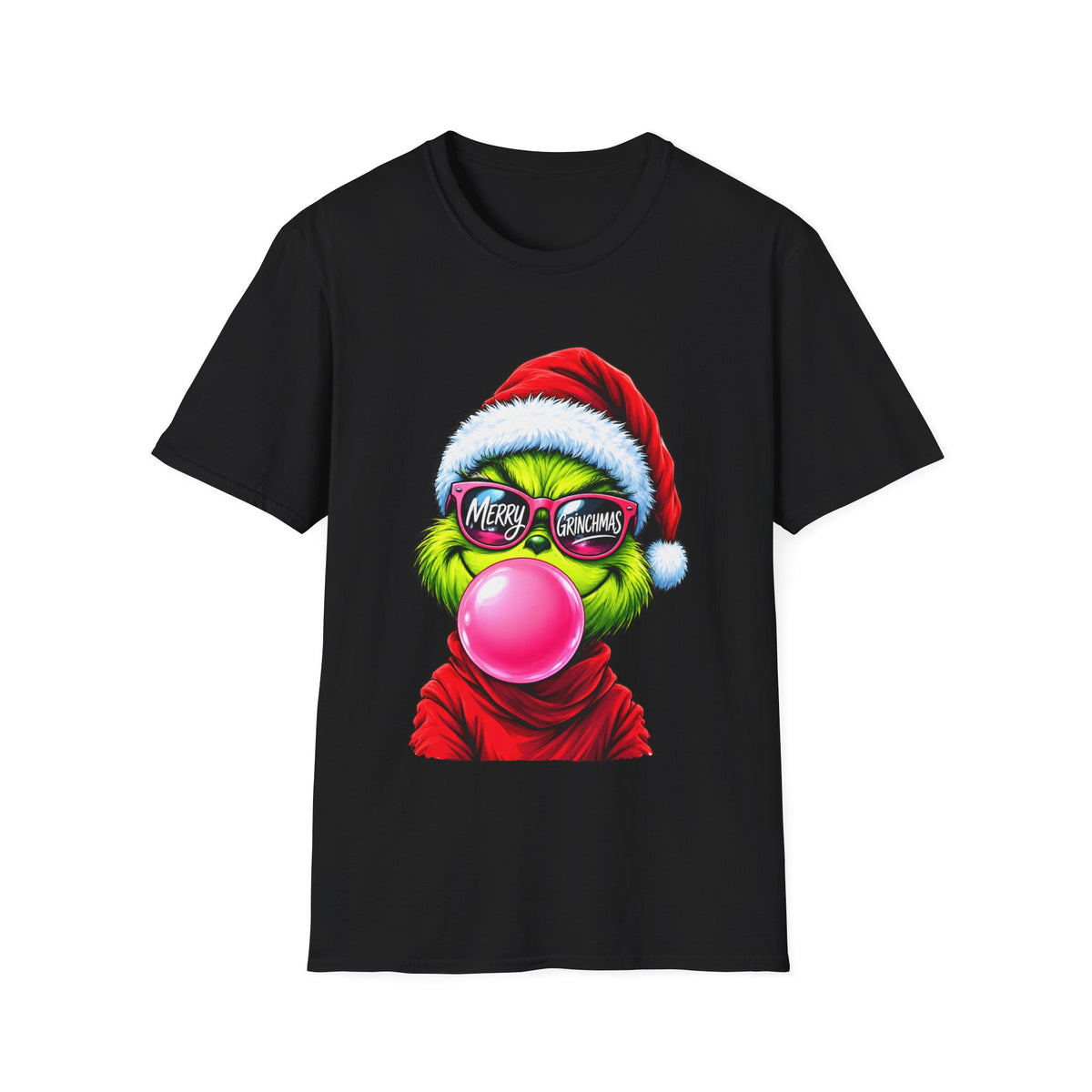 Merry Christmas Grinch Bubblegum Santa T-Shirt