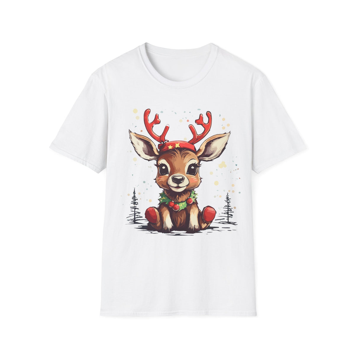 Cute Reindeer T-Shirt — Cute Christmas Deer Graphic Tee