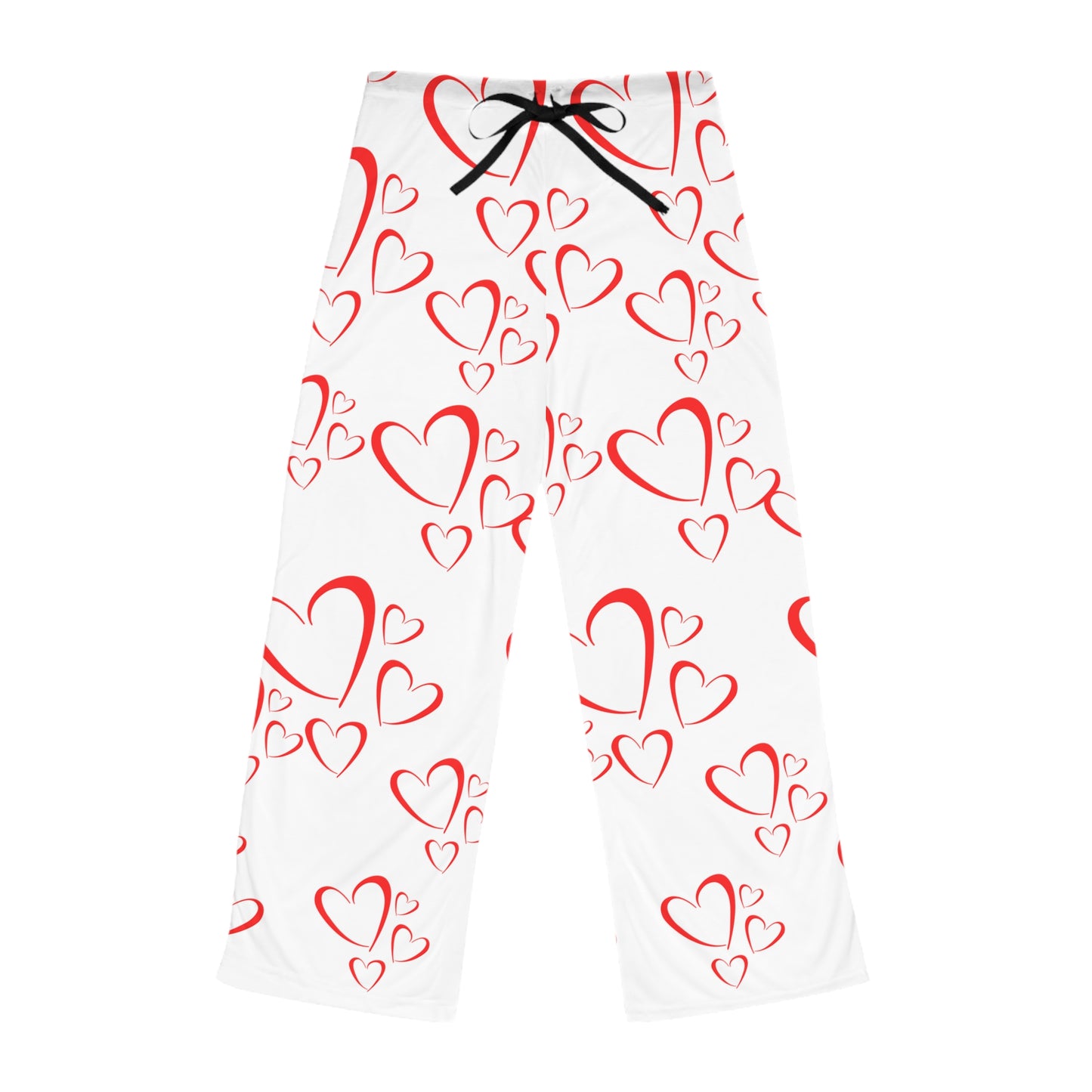 In Love Hearts Print Pajama Pants