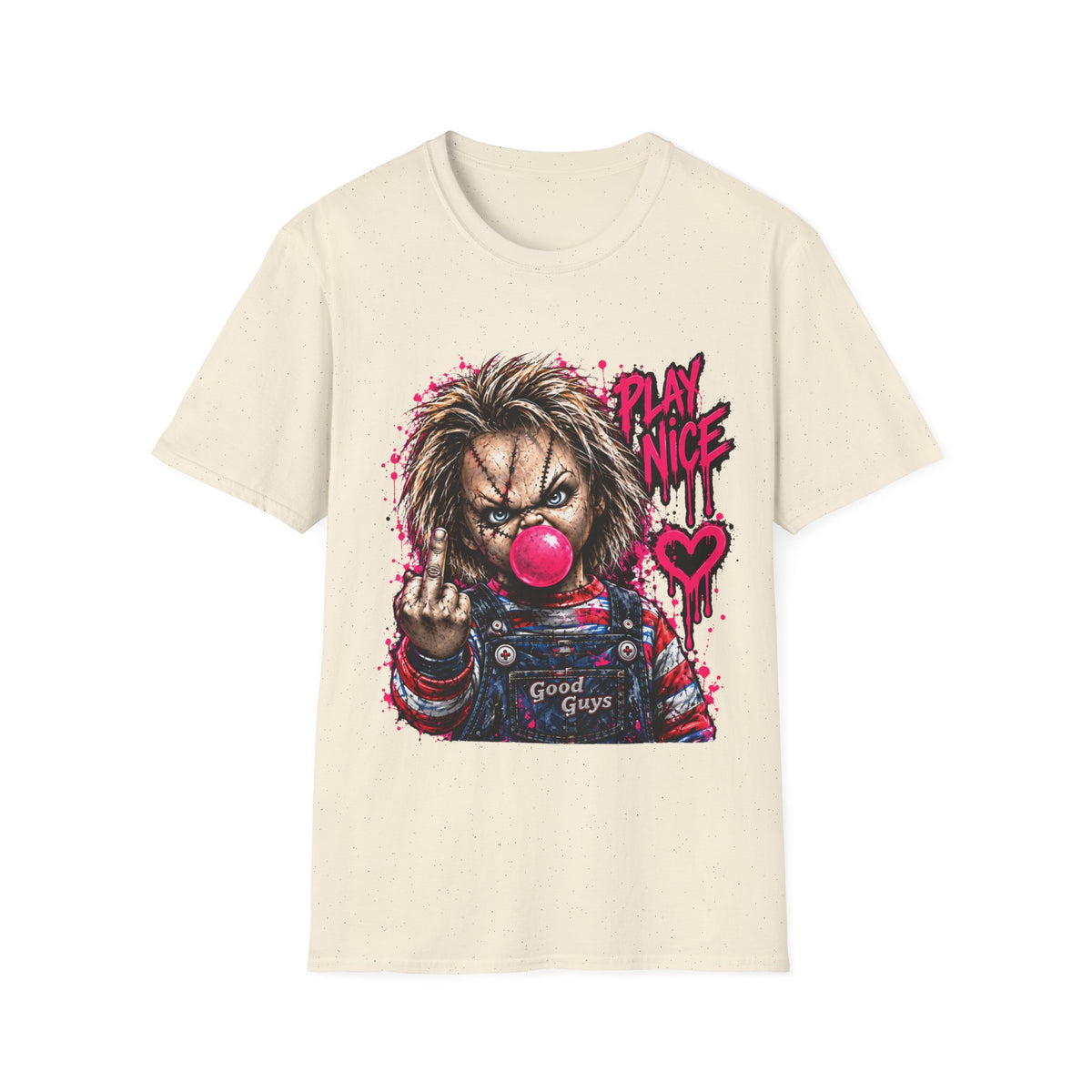Good Guy  “Play Nice” Horror Graphic T-Shirt