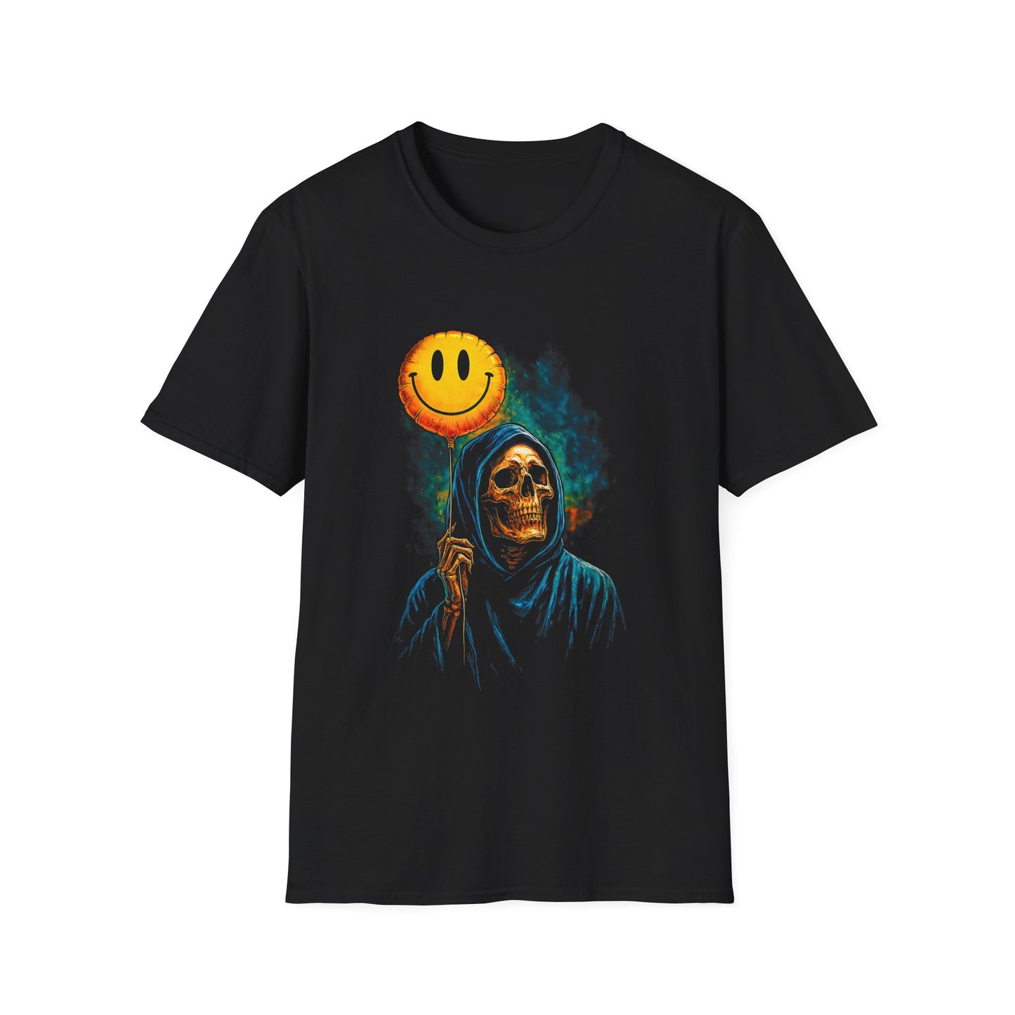 Grim Reaper Holding Smiley Balloon T-Shirt