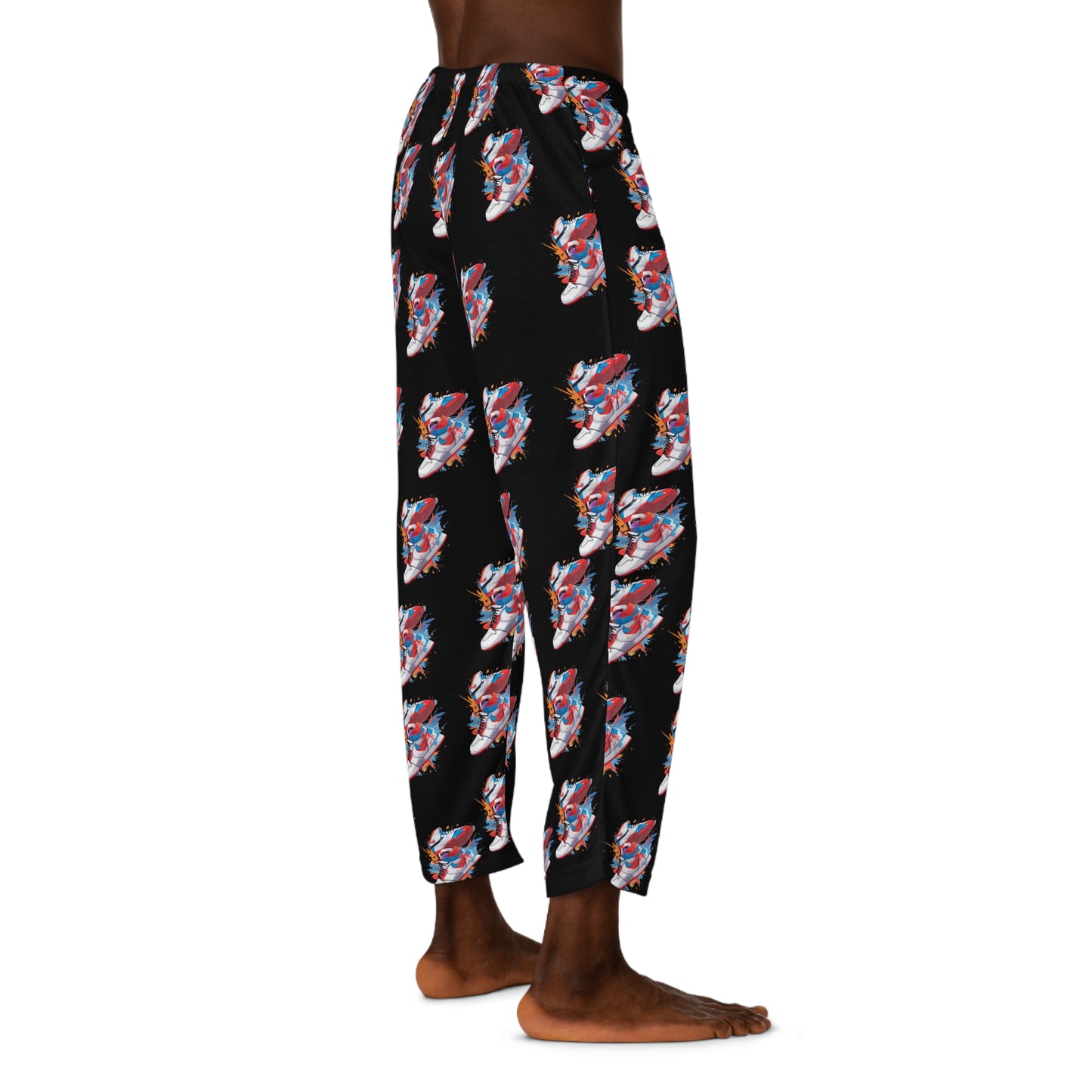 Cool Sneaker Head Print Pajama Pants