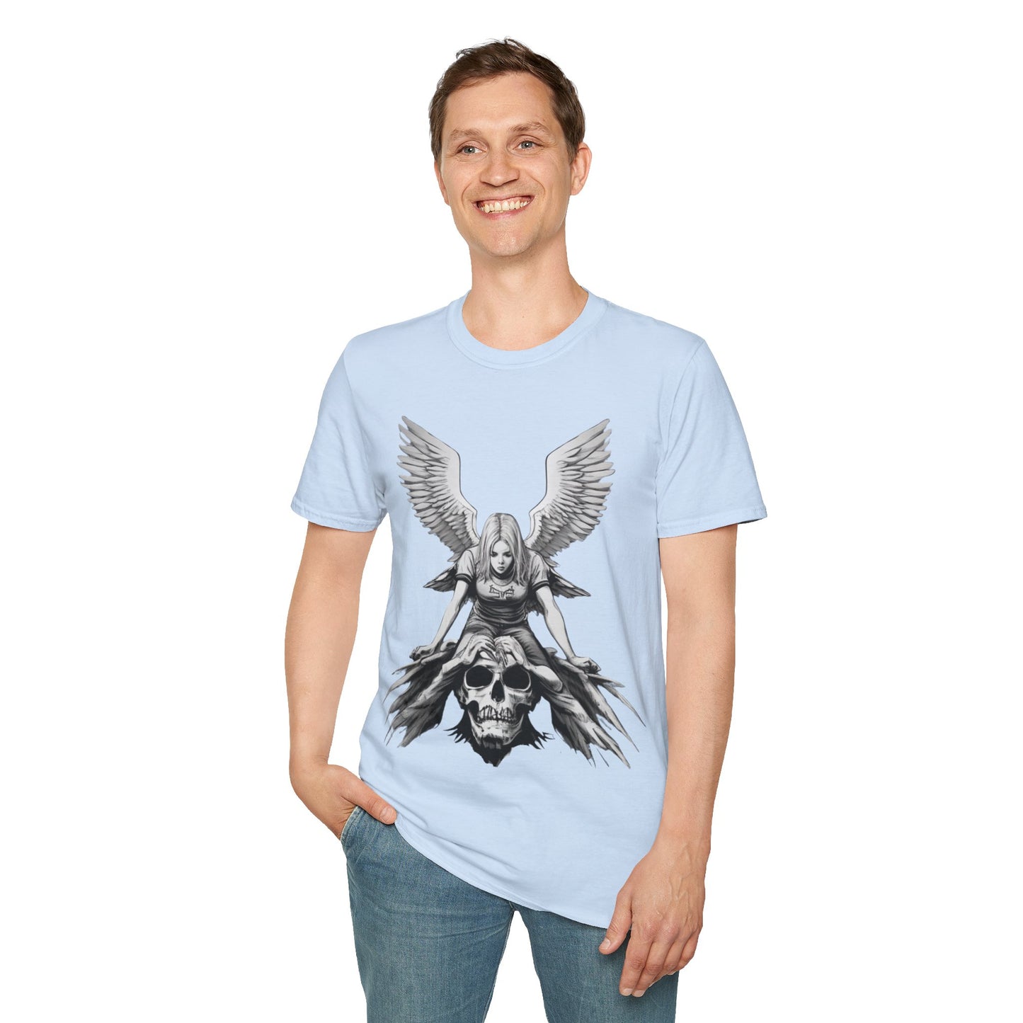 Angel & Demon Skull Graphic Unisex Tee