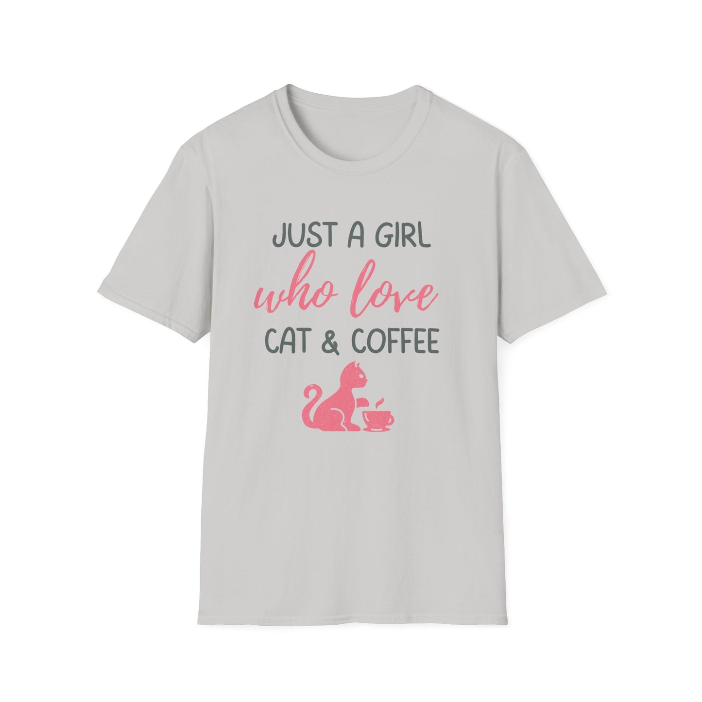 Just a Girl Who Loves Cat & Coffee Softstyle T-Shirt
