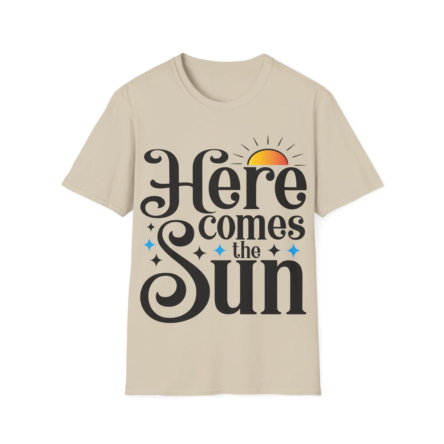 Here Comes the Sun T-Shirt — Retro Sunrise Graphic Tee