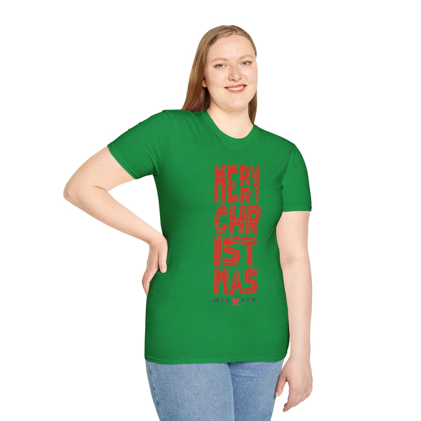 Merry Christmas Eye-Catching Graphic Unisex Tee