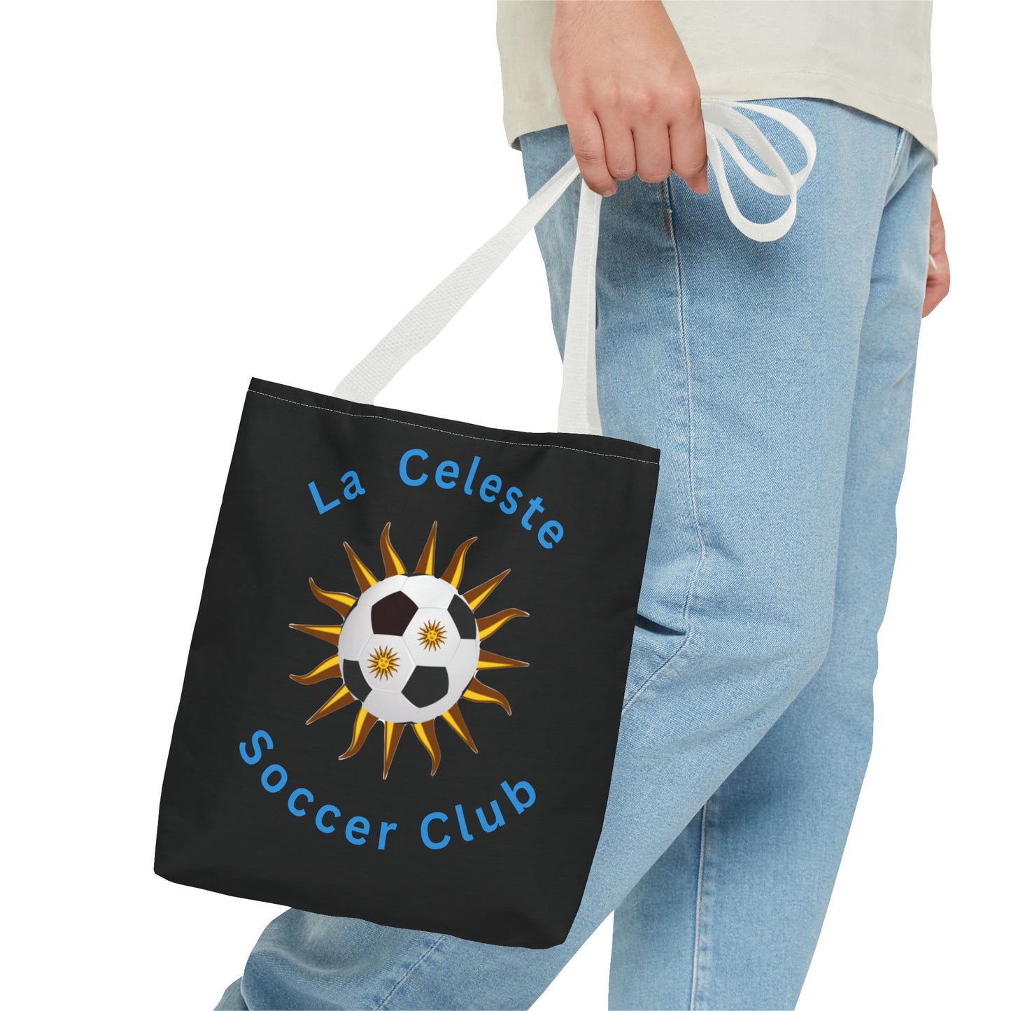 La Celeste S.C. Black Tote Bag | Más que un club una Familia!