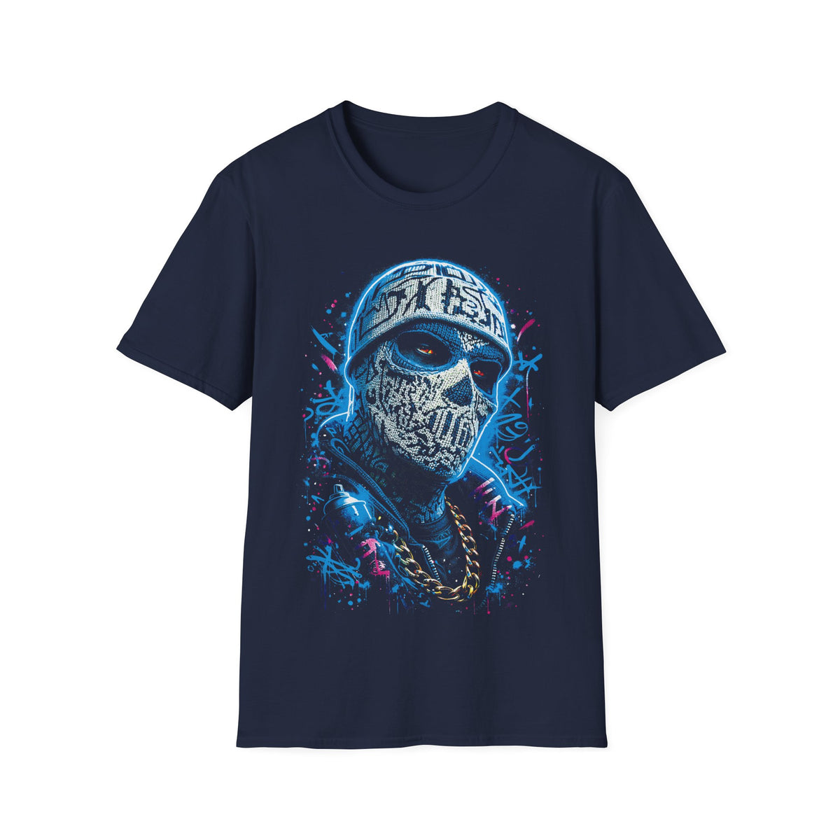 Masked Streetwear Graffiti T-Shirt