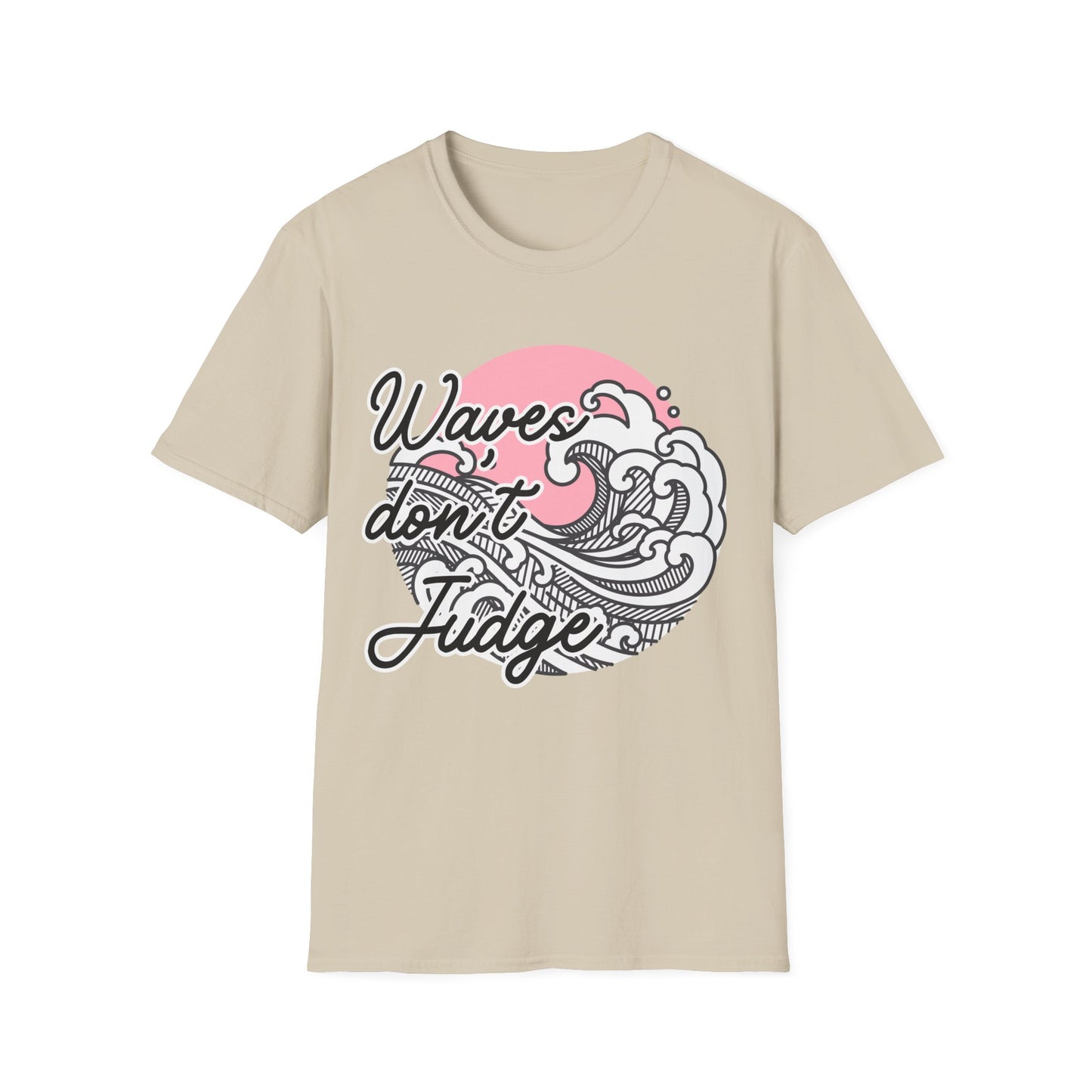 Waves Don't Judge Unisex Softstyle T-Shirt - Relaxed Summer Vibe Tee