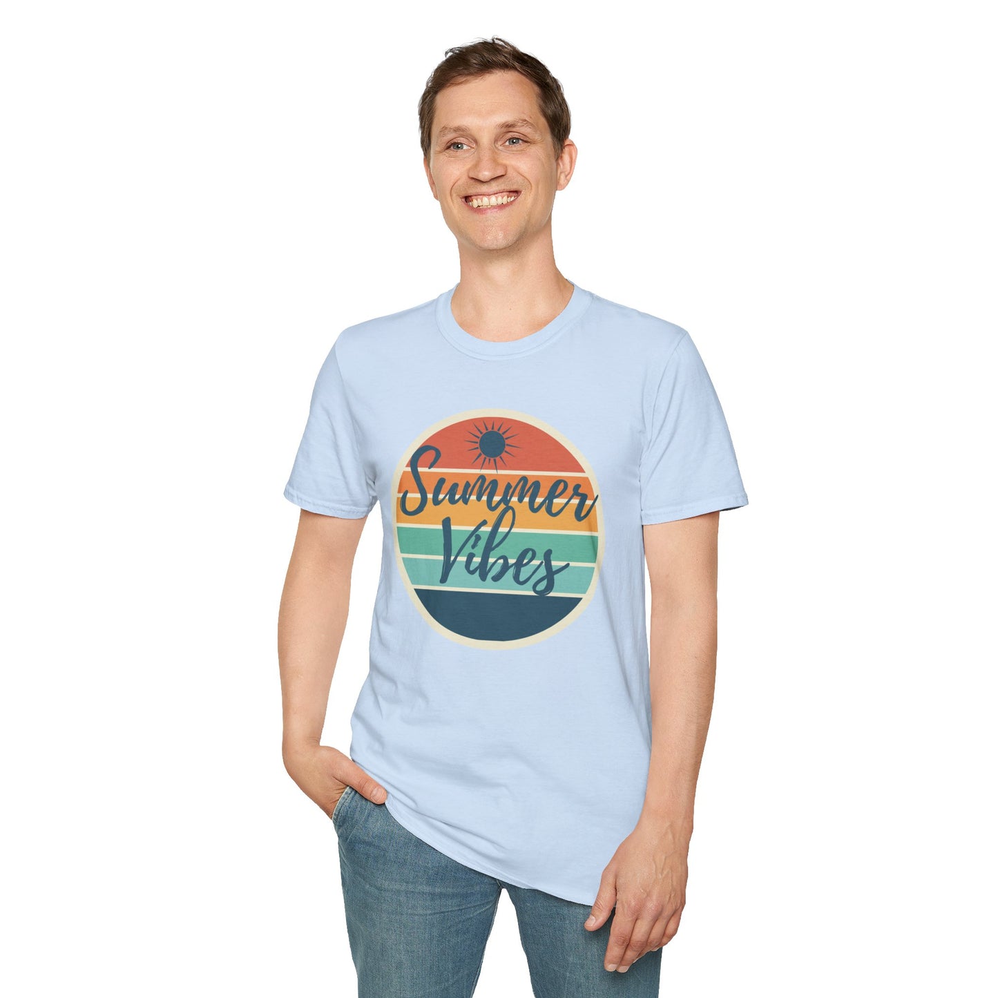 Summer Vibes Sunset Graphic Unisex Tee