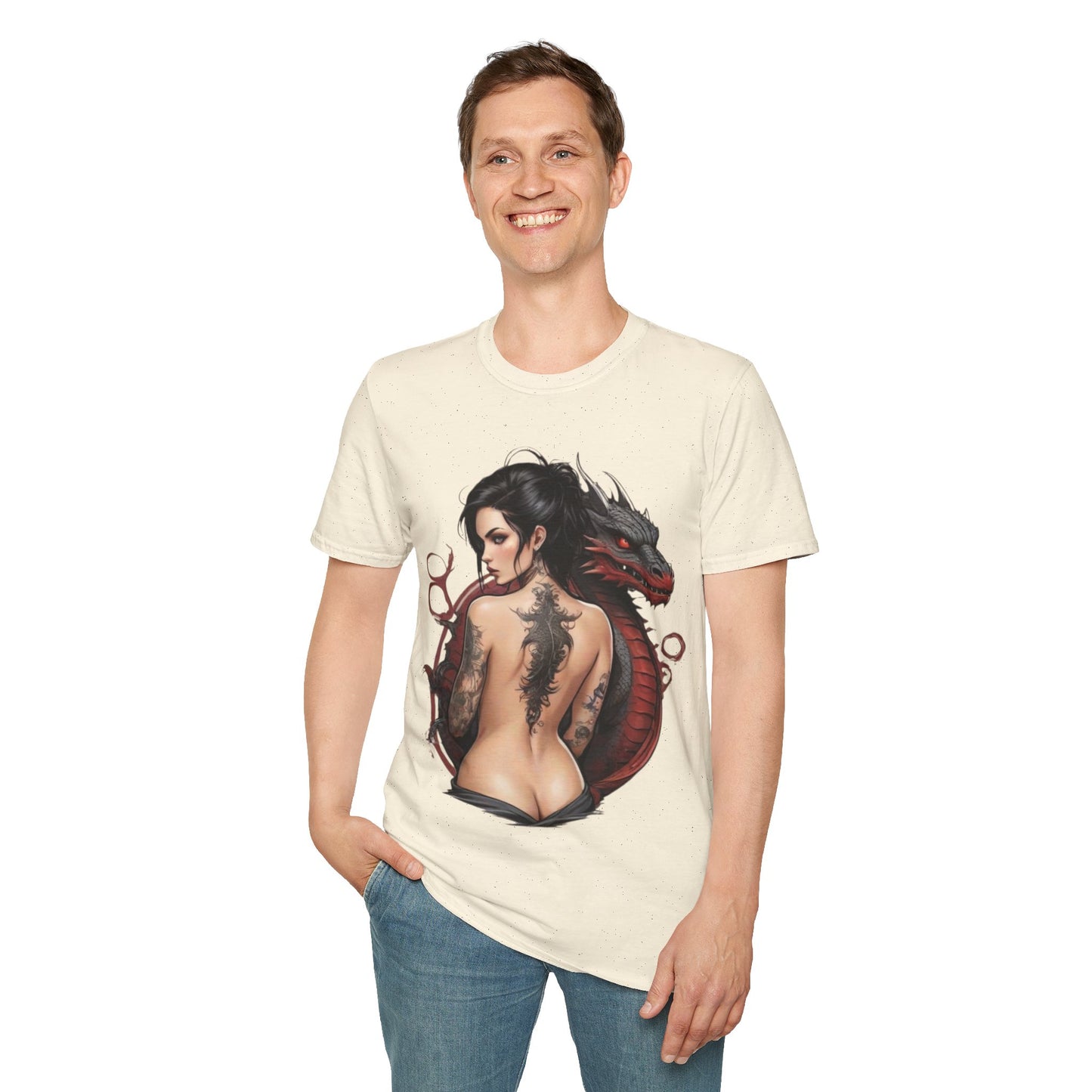 Mythical Bonds Dragon & Woman Unisex Tee