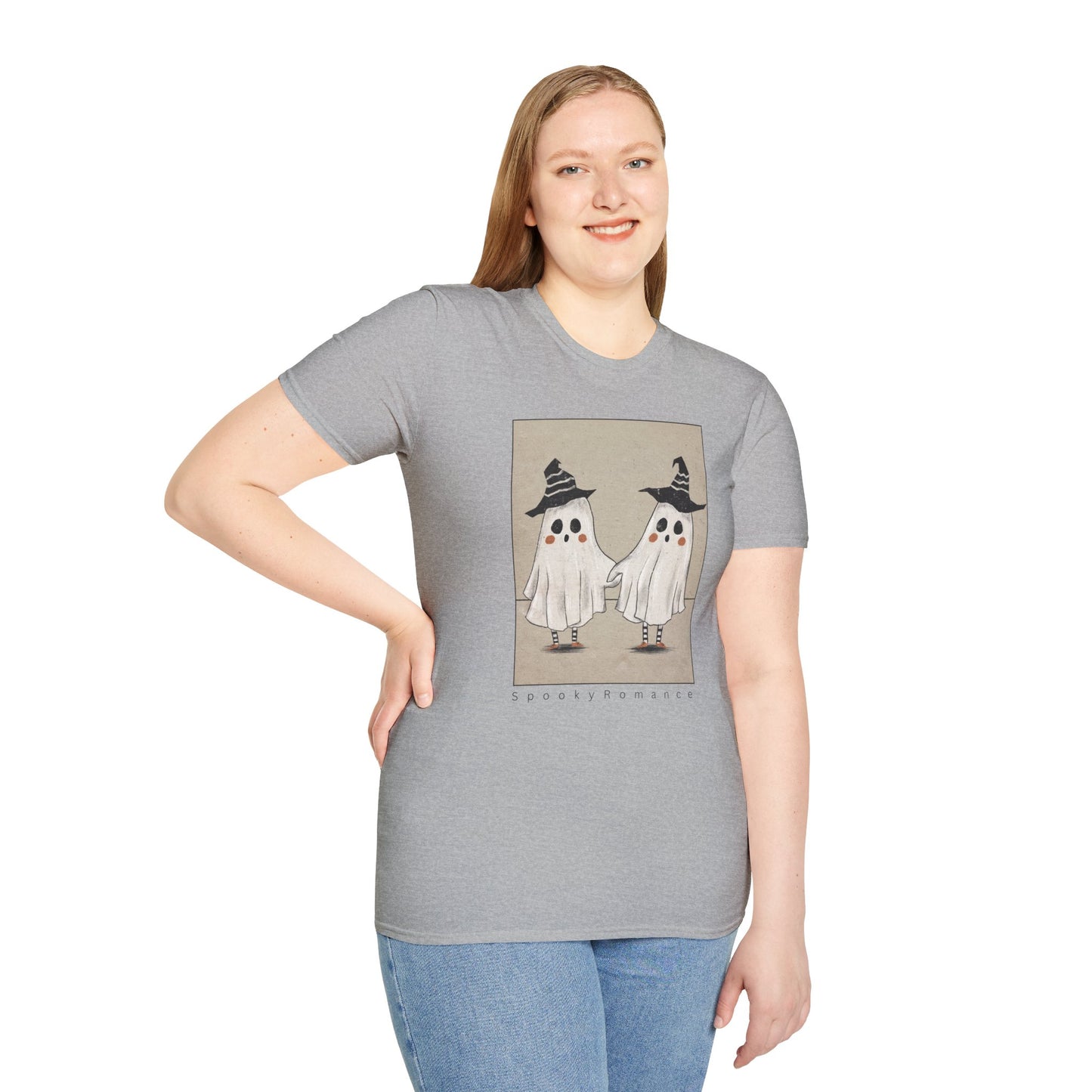 Spooky Romance Ghosts Together Unisex T-Shirt,