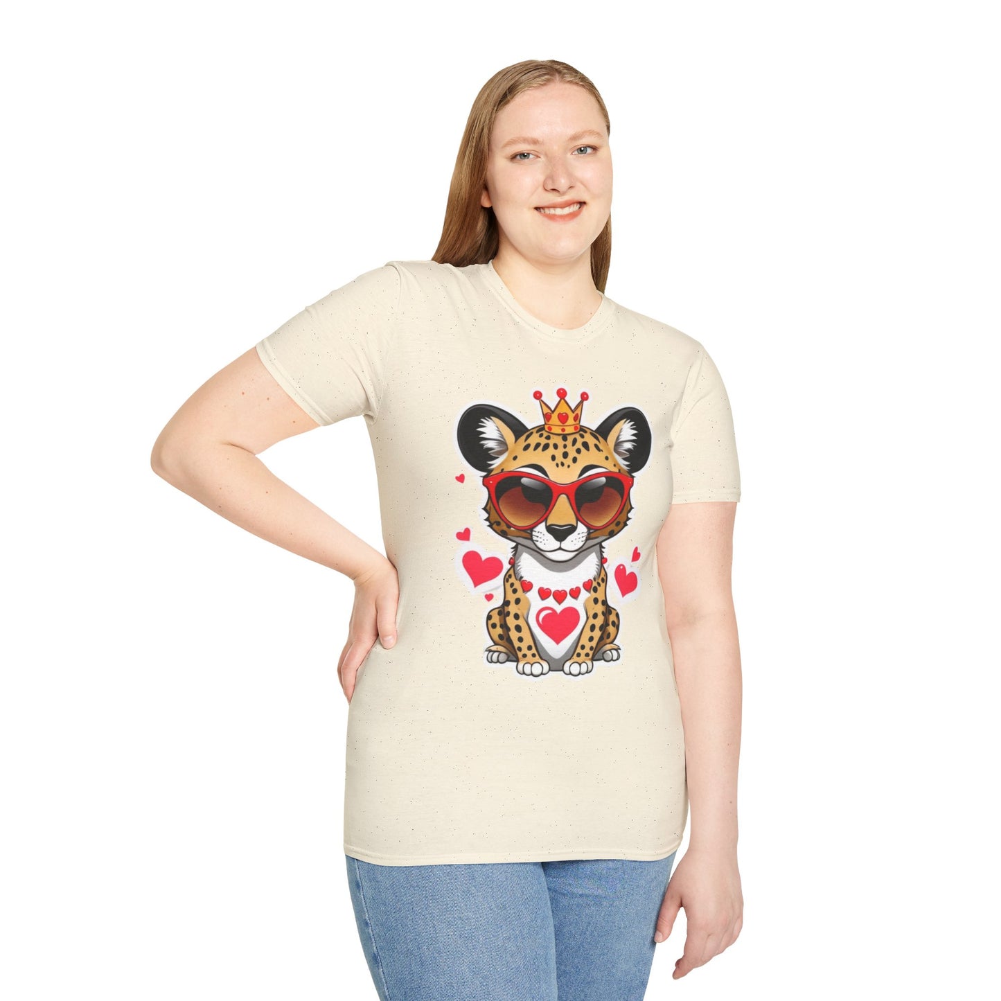 Stylin' Cheetah Sunglasses & Heart Vibes Tee