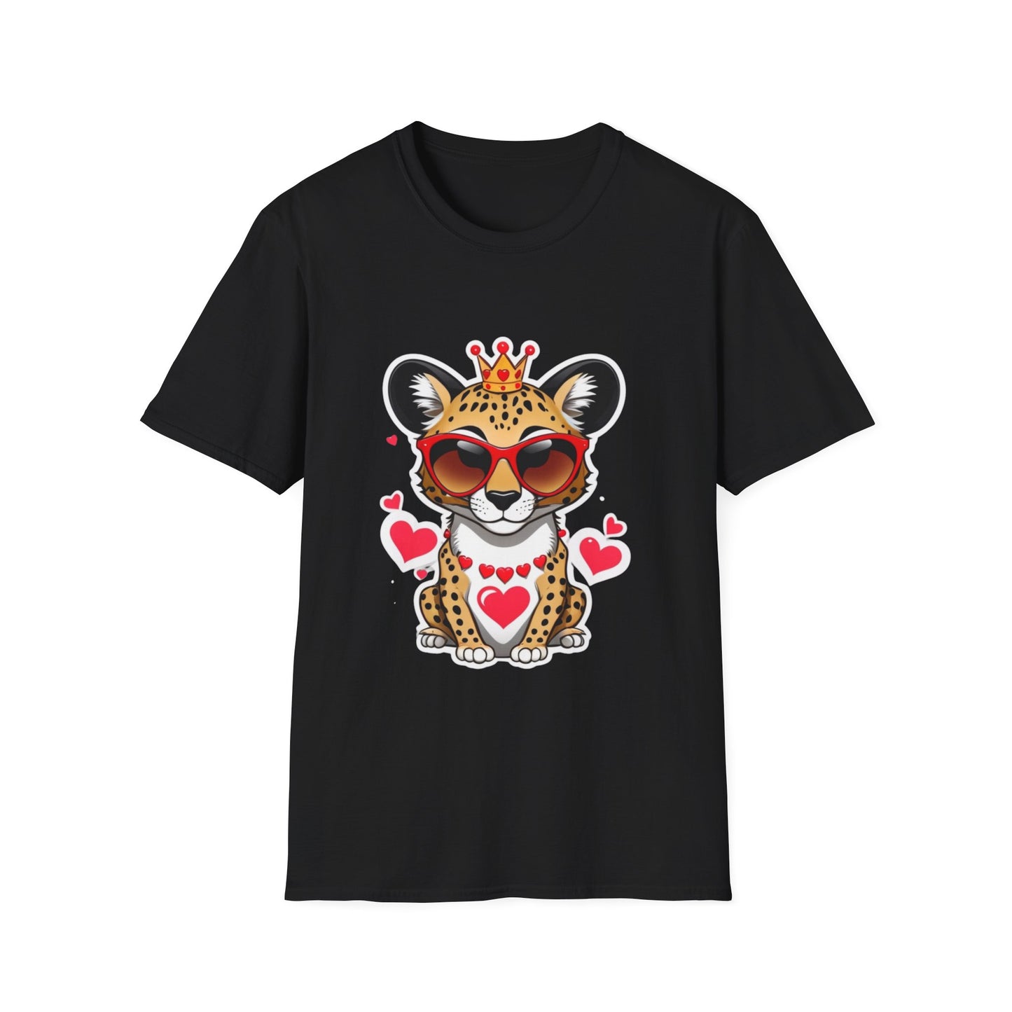 Stylin' Cheetah Sunglasses & Heart Vibes Tee