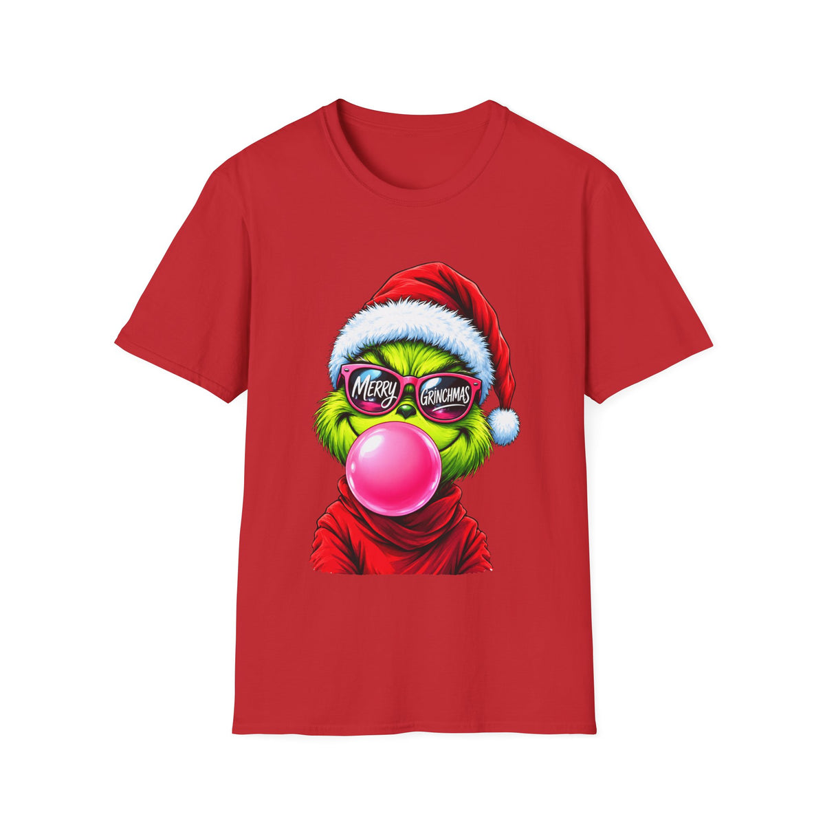 Merry Christmas Grinch Bubblegum Santa T-Shirt